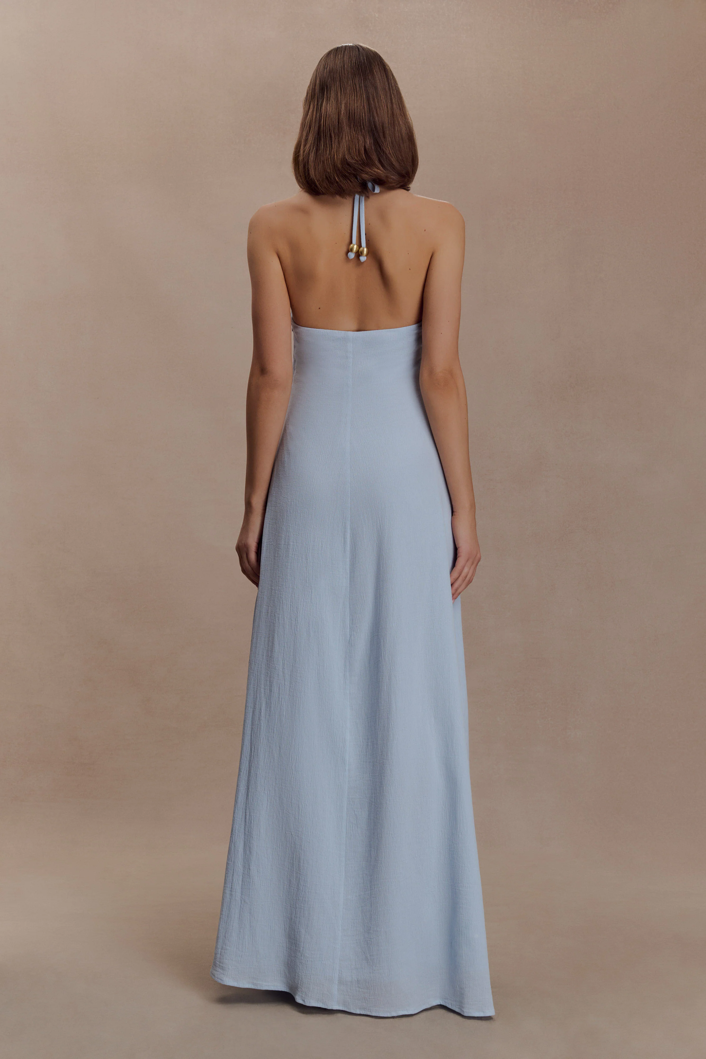 Abeda Cotton Maxi Dress With Hardware - Pale Blue - Image 2