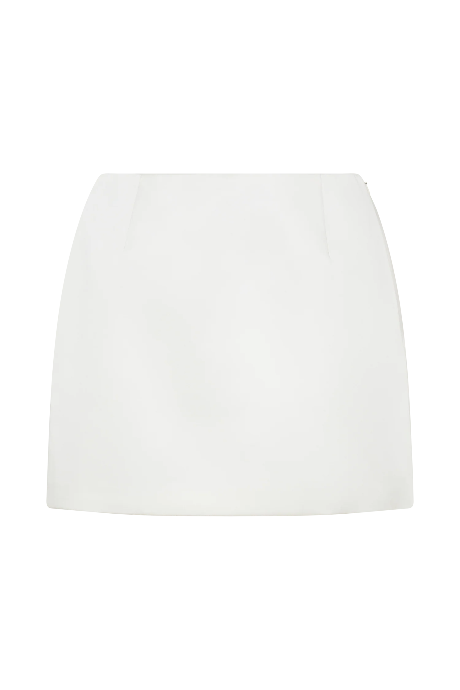 Adeline Satin Mini Skirt - White - Image 9