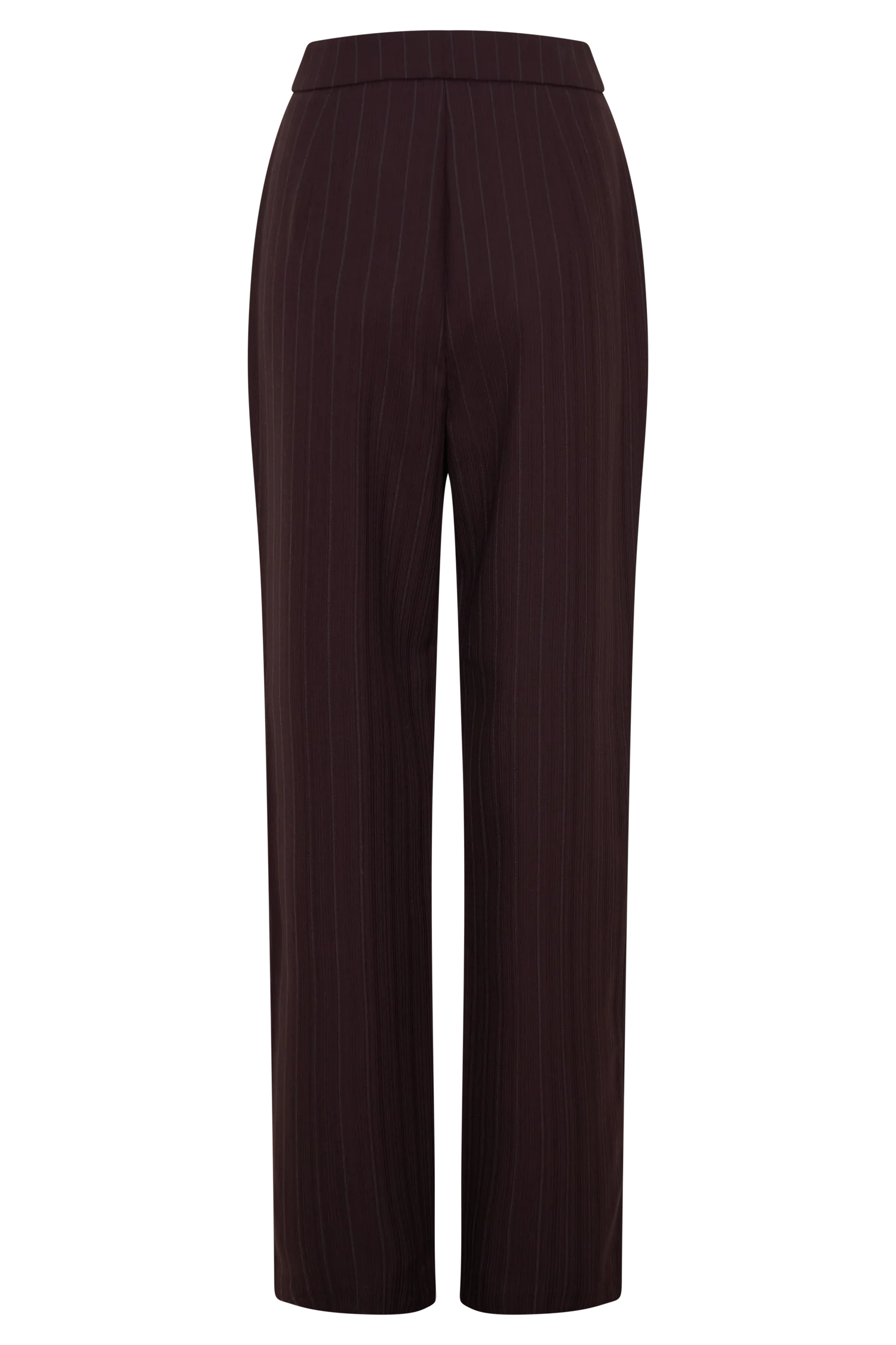 Agatha Straight Leg Suiting Pants - Plum Pinstripe - Image 8