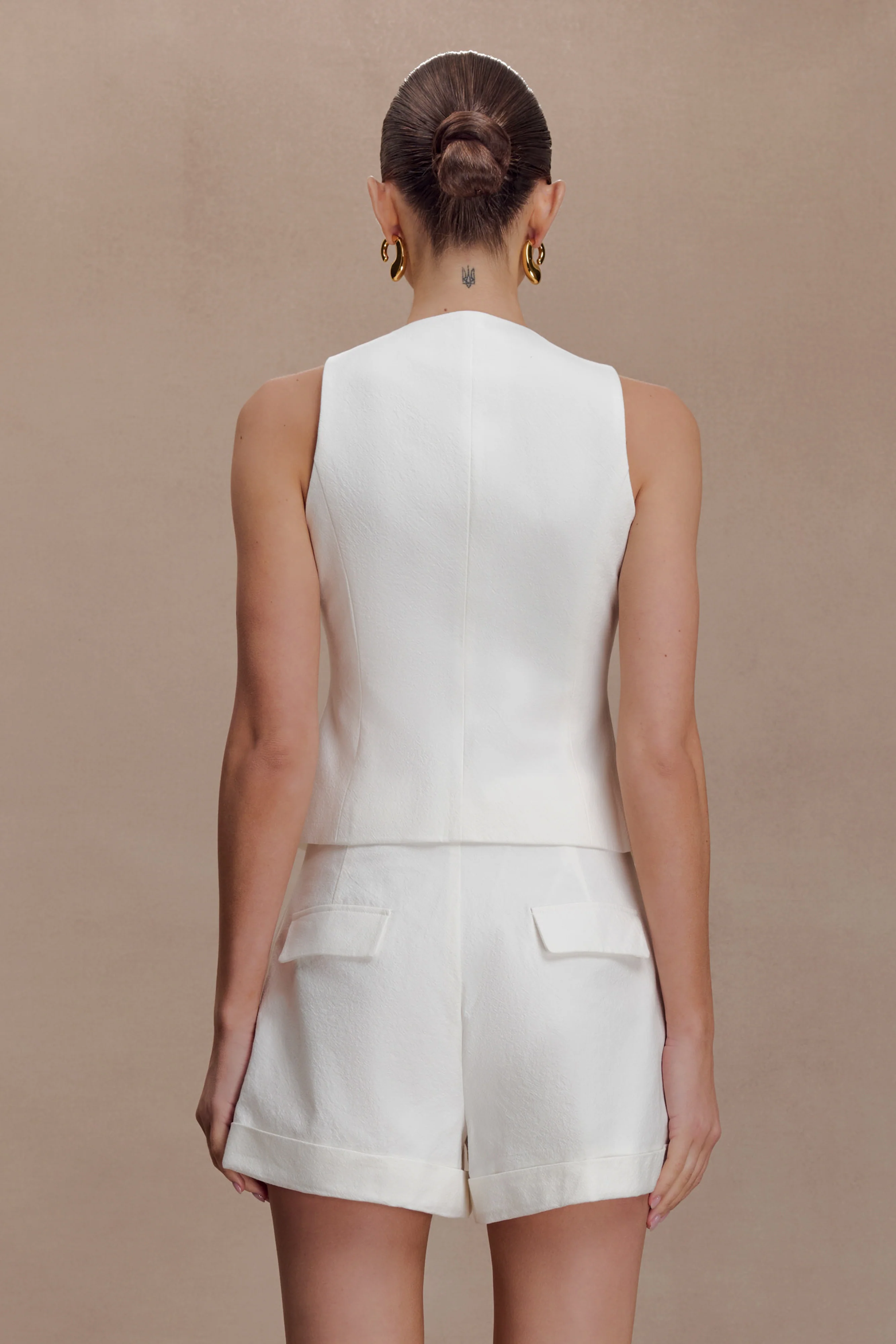 Aldea Cotton Sleeveless Top - White - Image 4