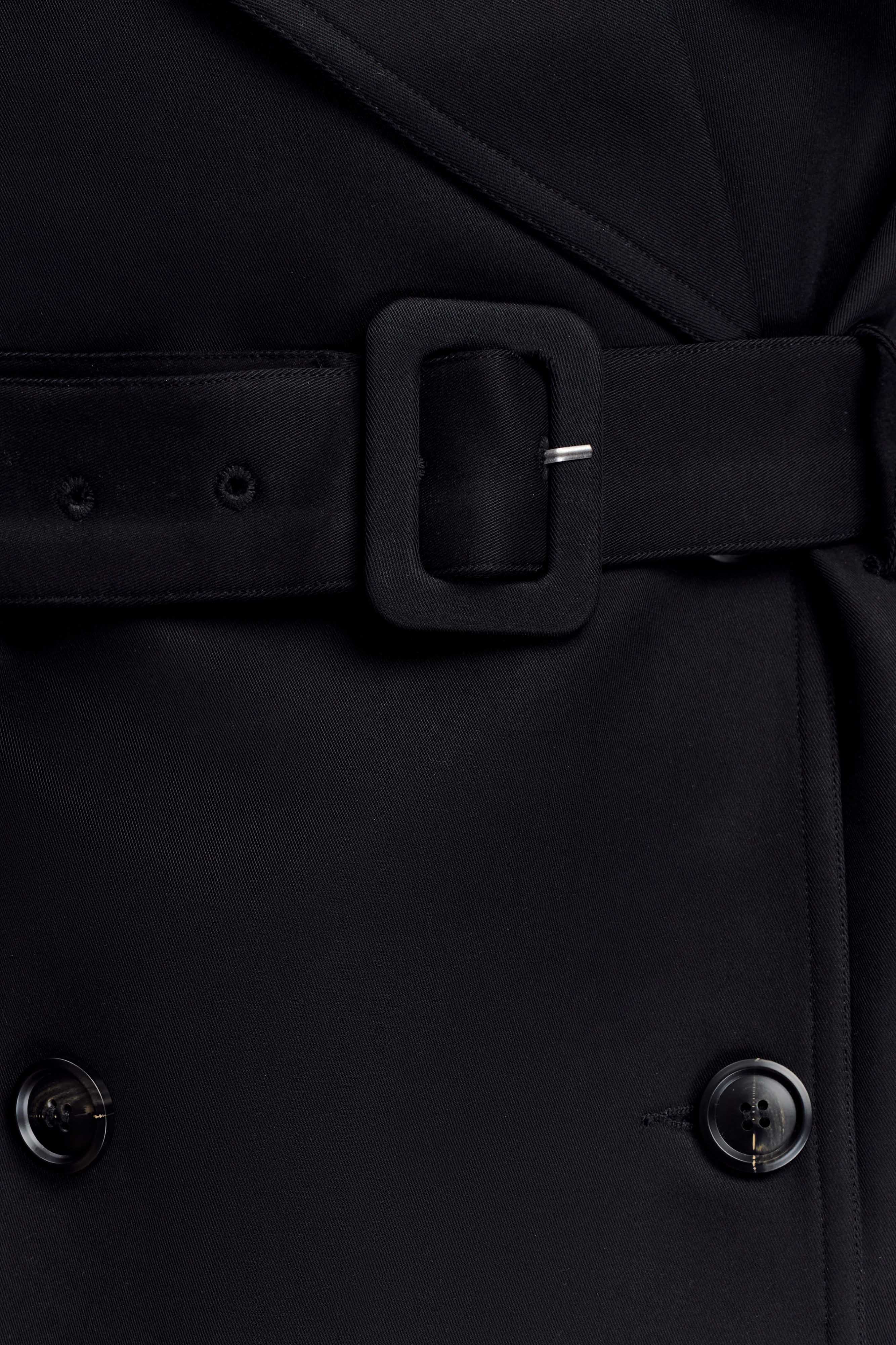 Alden Short Trench Jacket - Black - Image 8