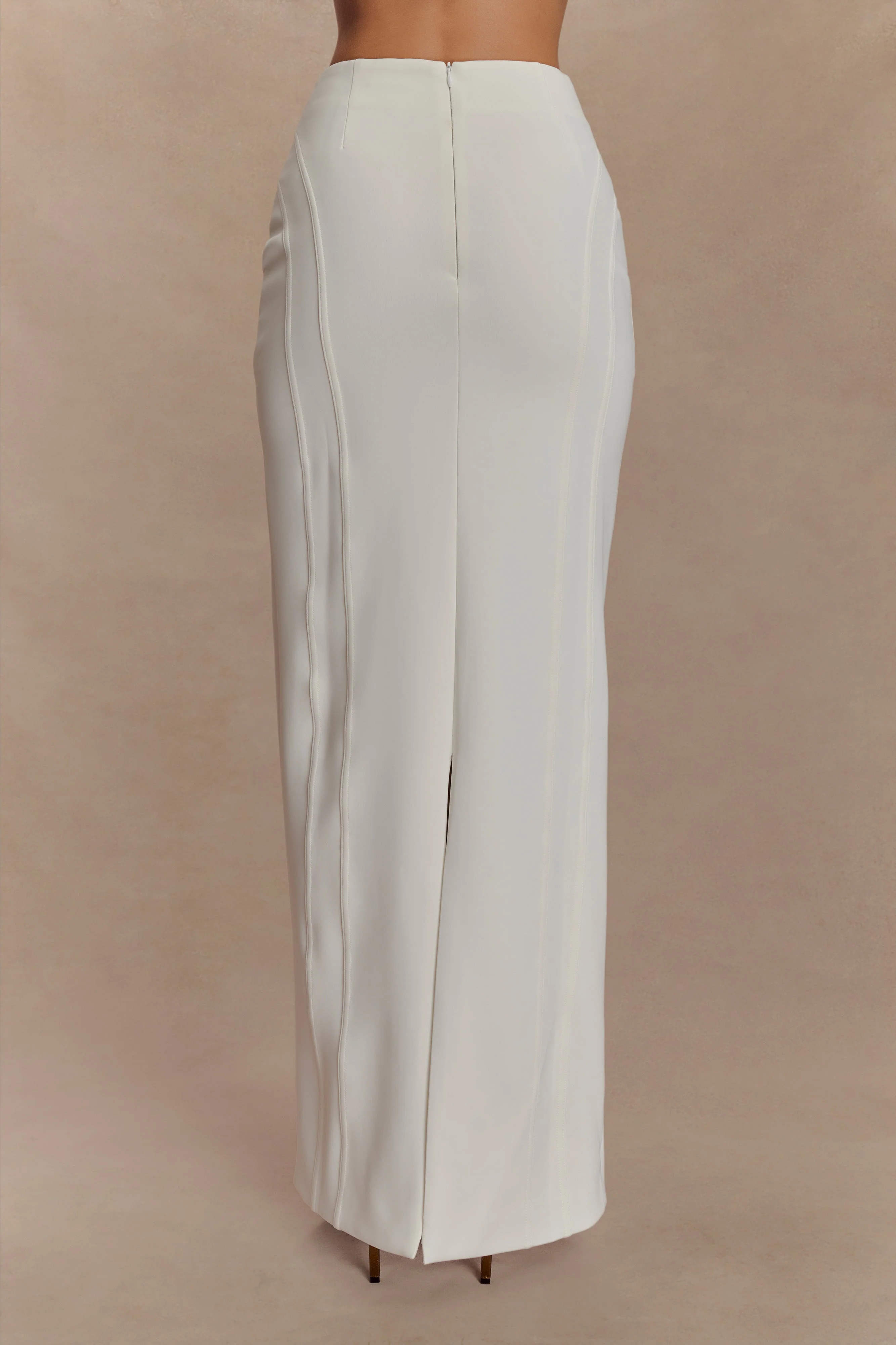 Alma High Waist Maxi Skirt - White - Image 2