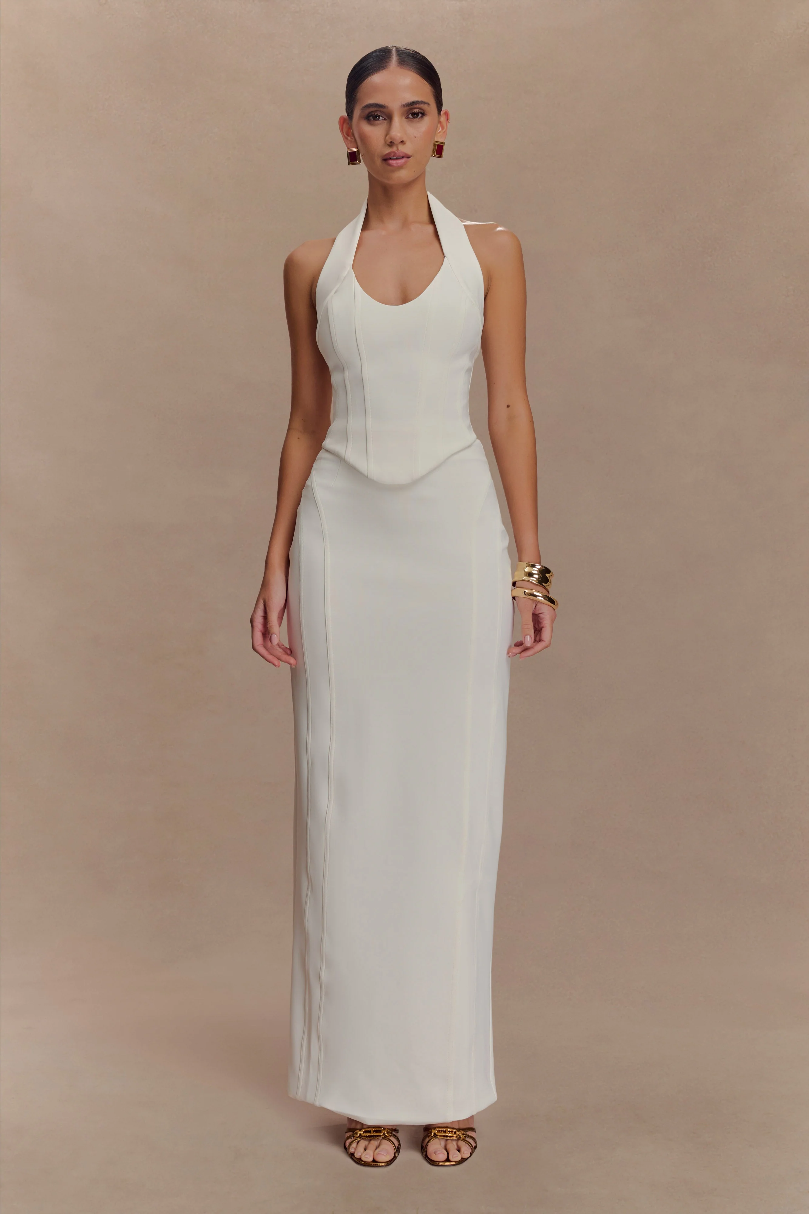 Alma High Waist Maxi Skirt - White - Image 6