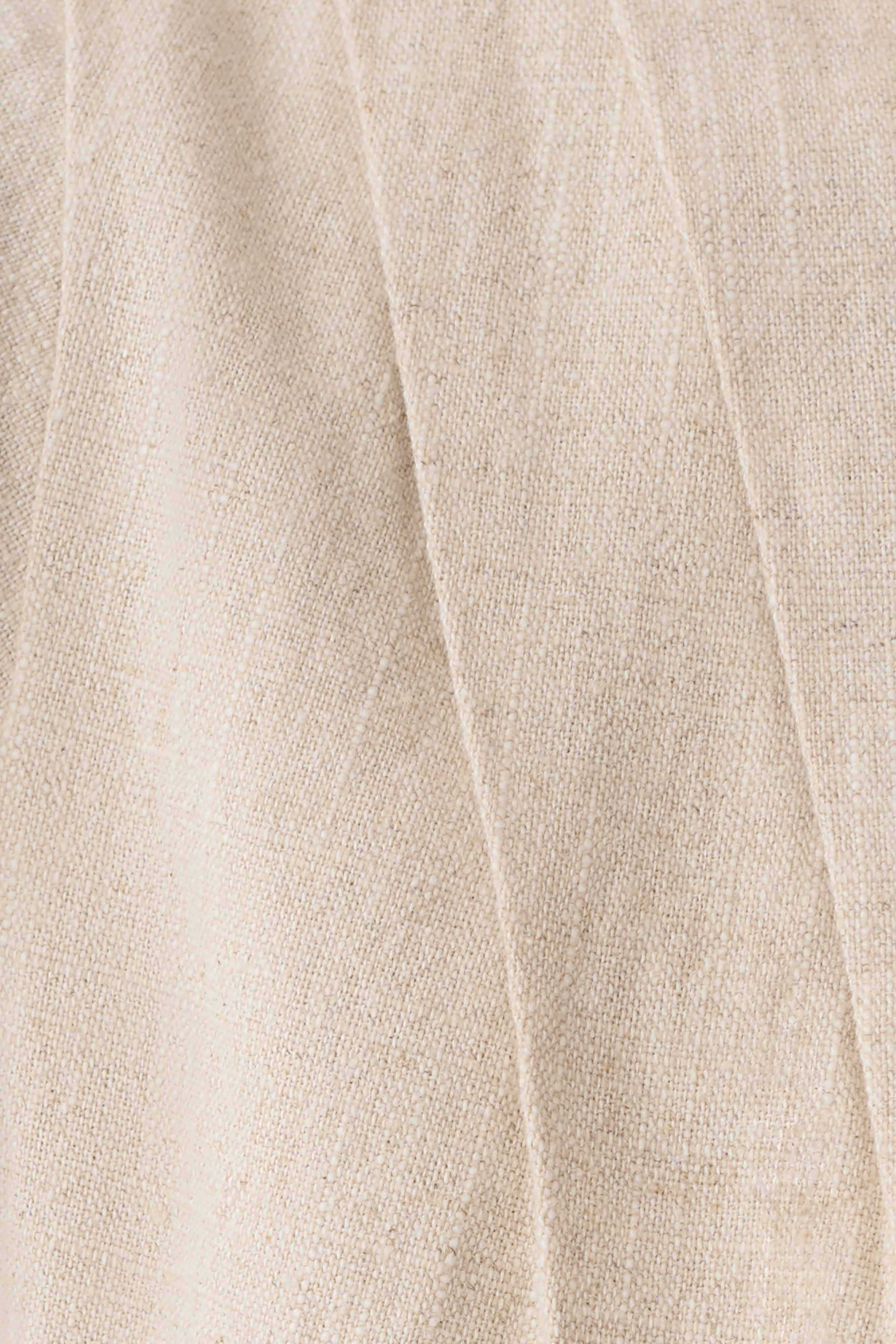 Anahita Linen Front Bows Short Sleeve Top - Natural - Image 9