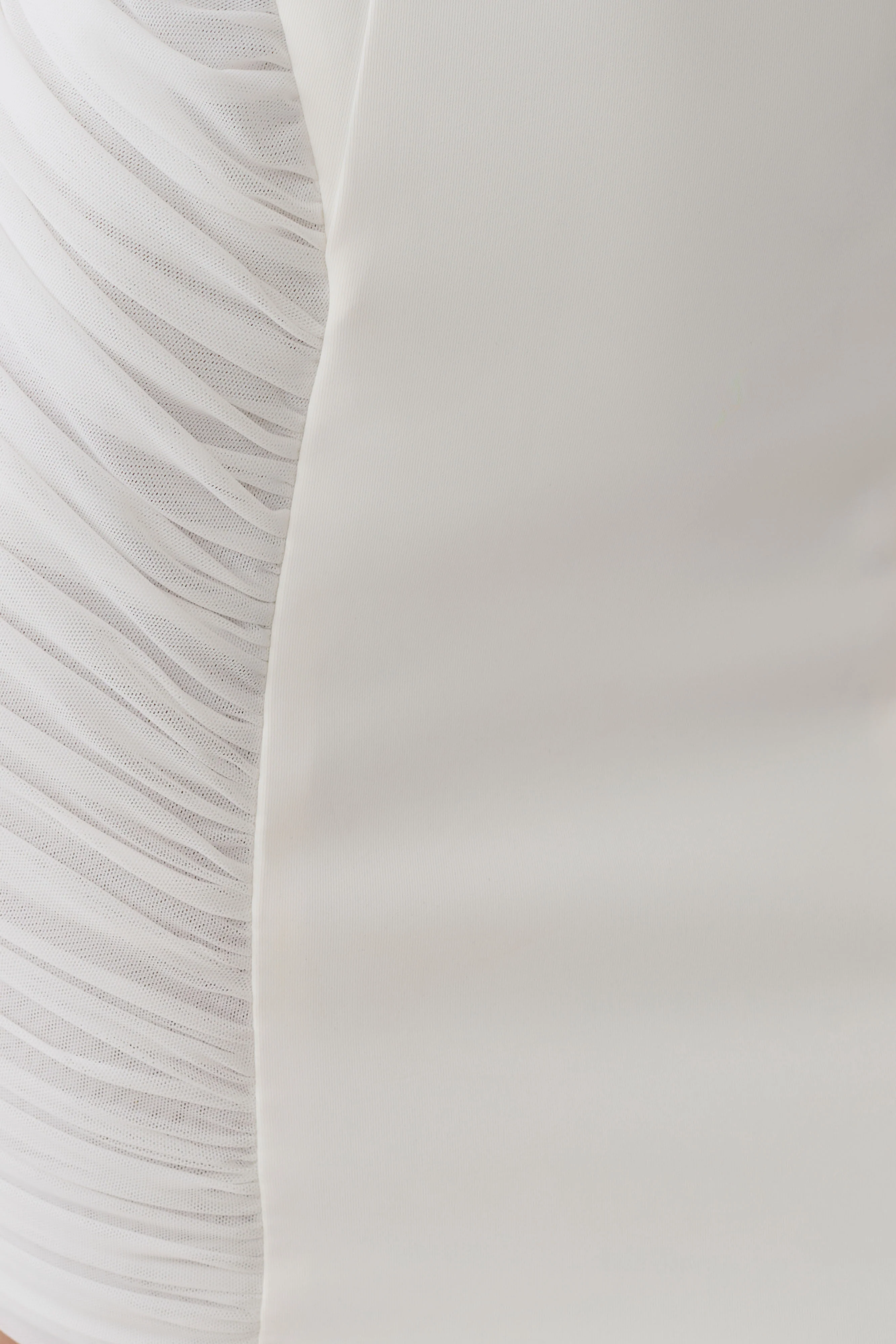 Anari Gathered Scuba Mini Dress - White - Image 5