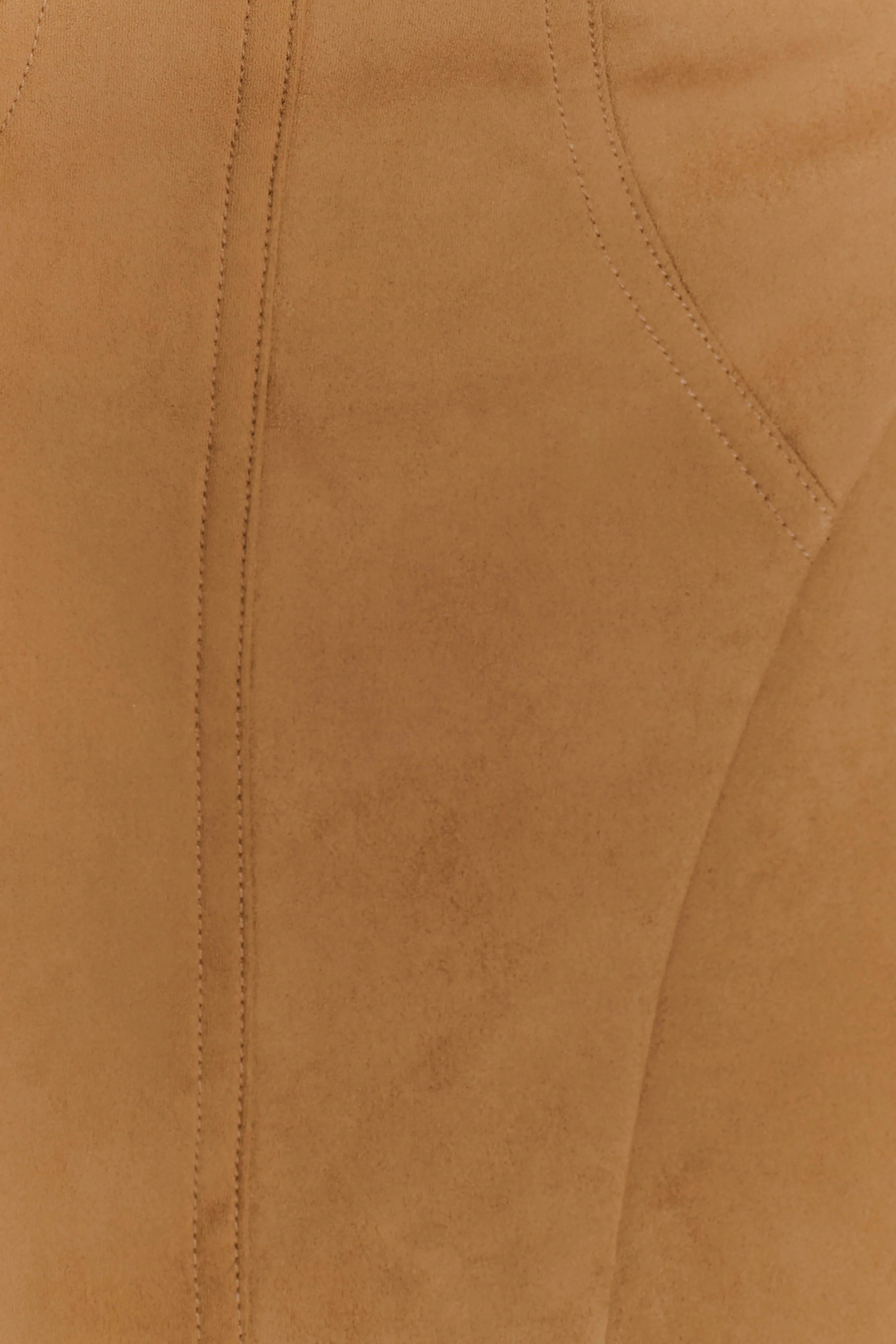 Andy Faux Suede Mini Dress - Camel - Image 7