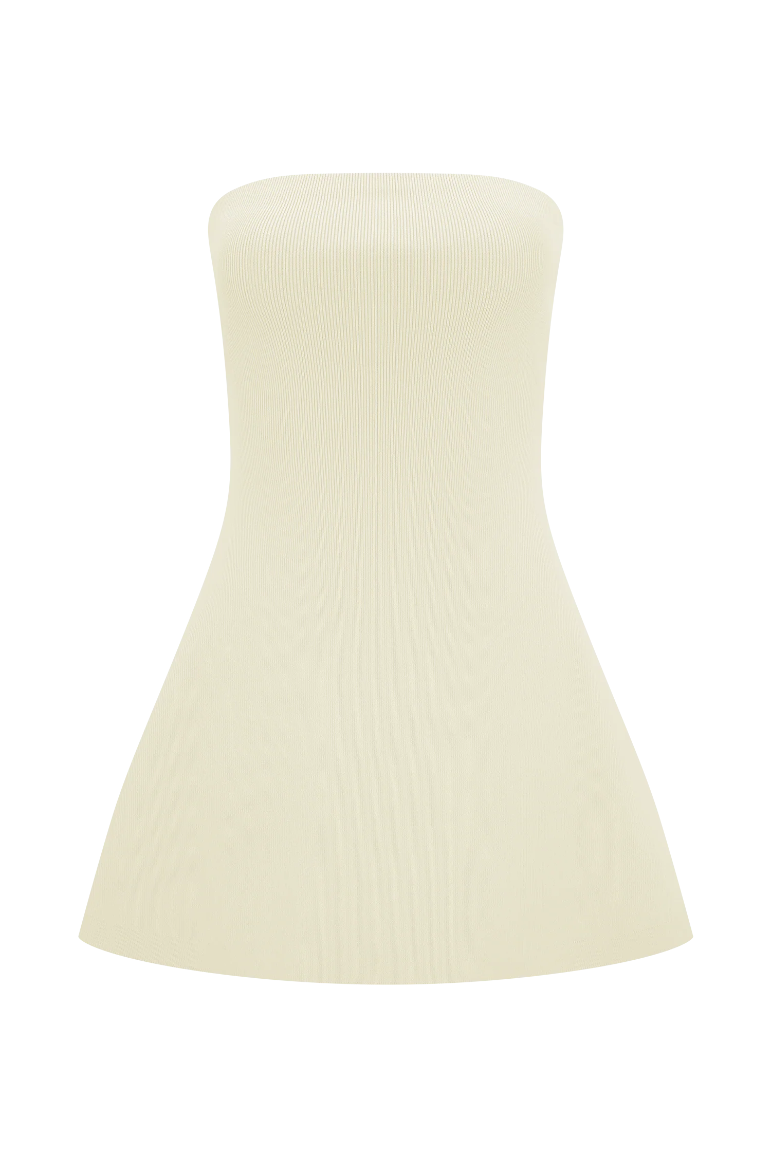 Anette Bandage Knit Strapless Top - Ivory - Image 8
