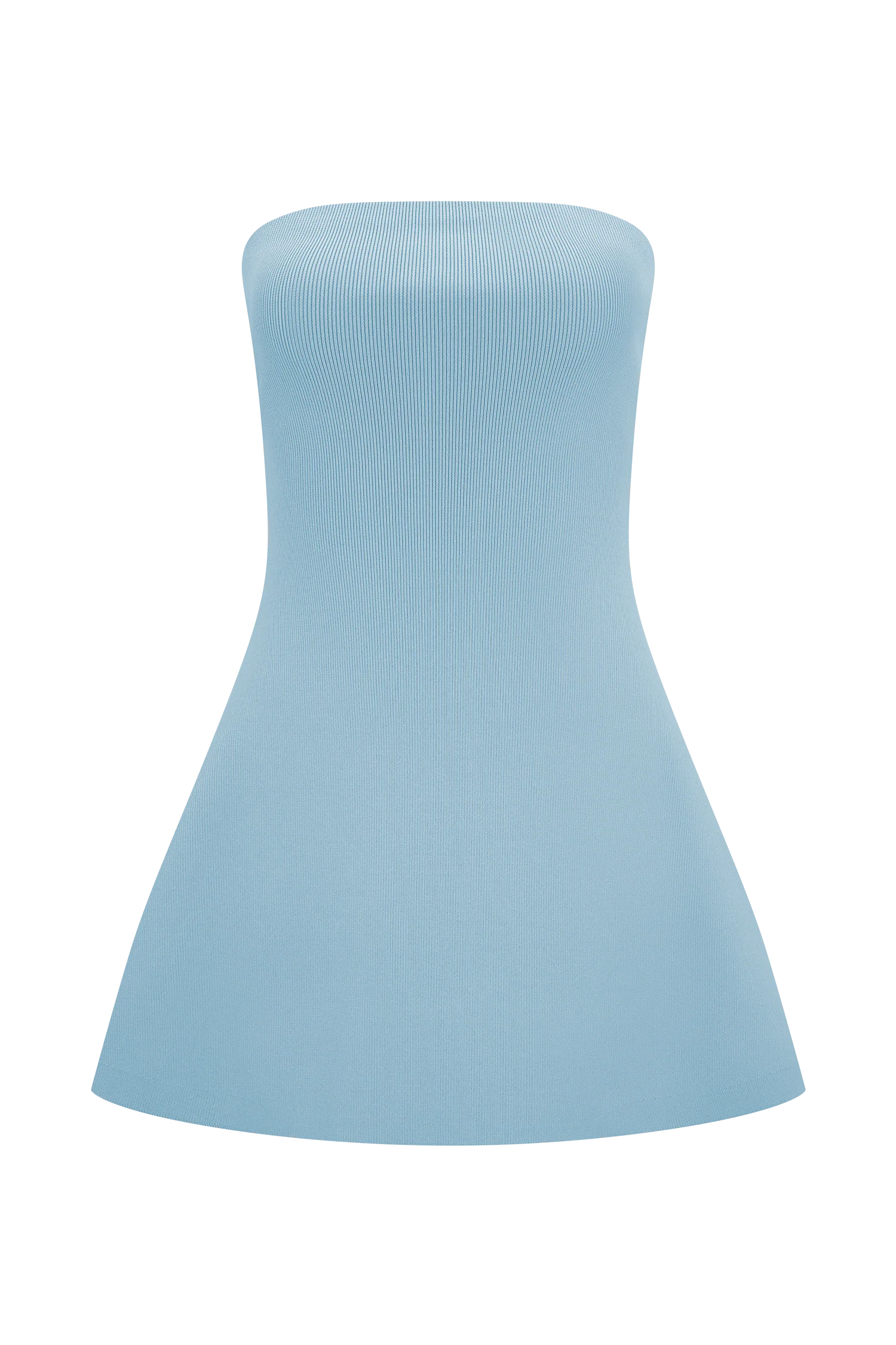 Anette Bandage Knit Strapless Top - Sky Blue - Image 9