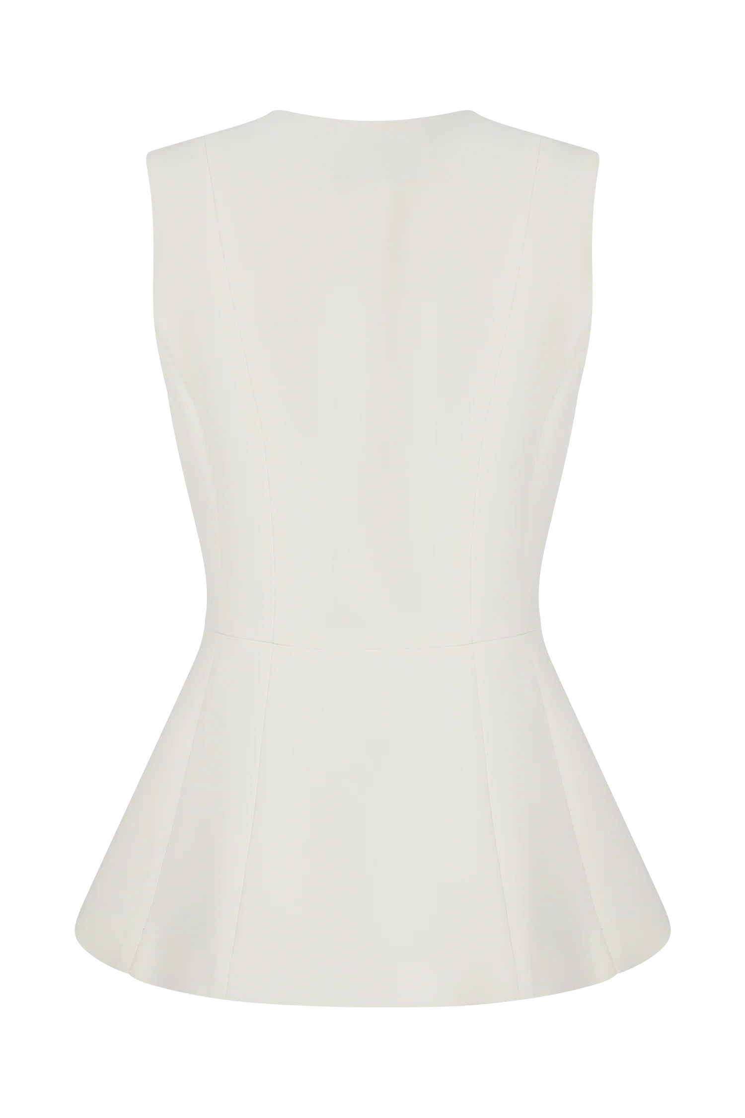 Angelie Suiting Vest Top - Ivory - Image 8