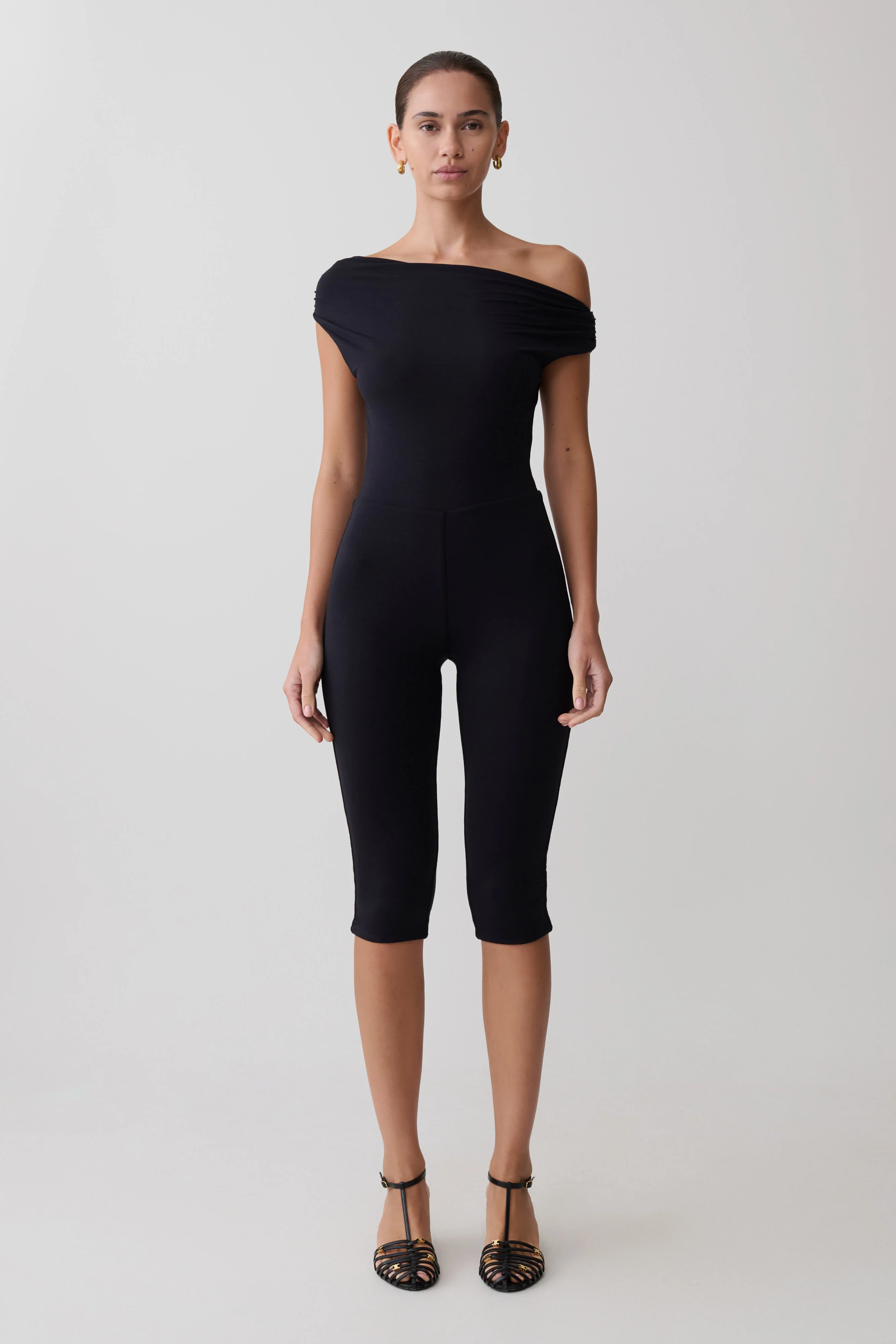 Anh One Shoulder Modal Jumpsuit - Black - Image 4