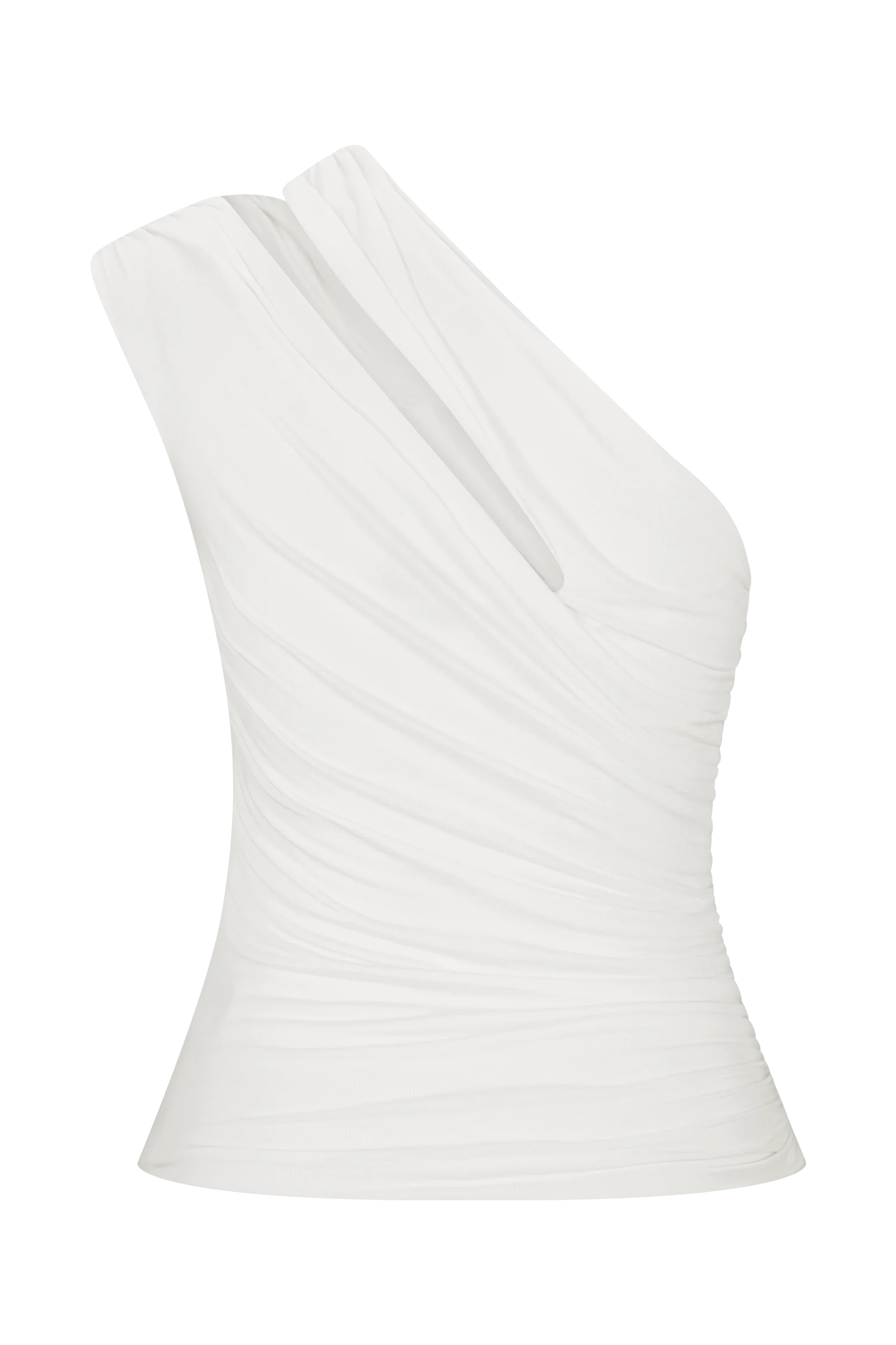 Anna One Shoulder Modal Top - White - Image 6