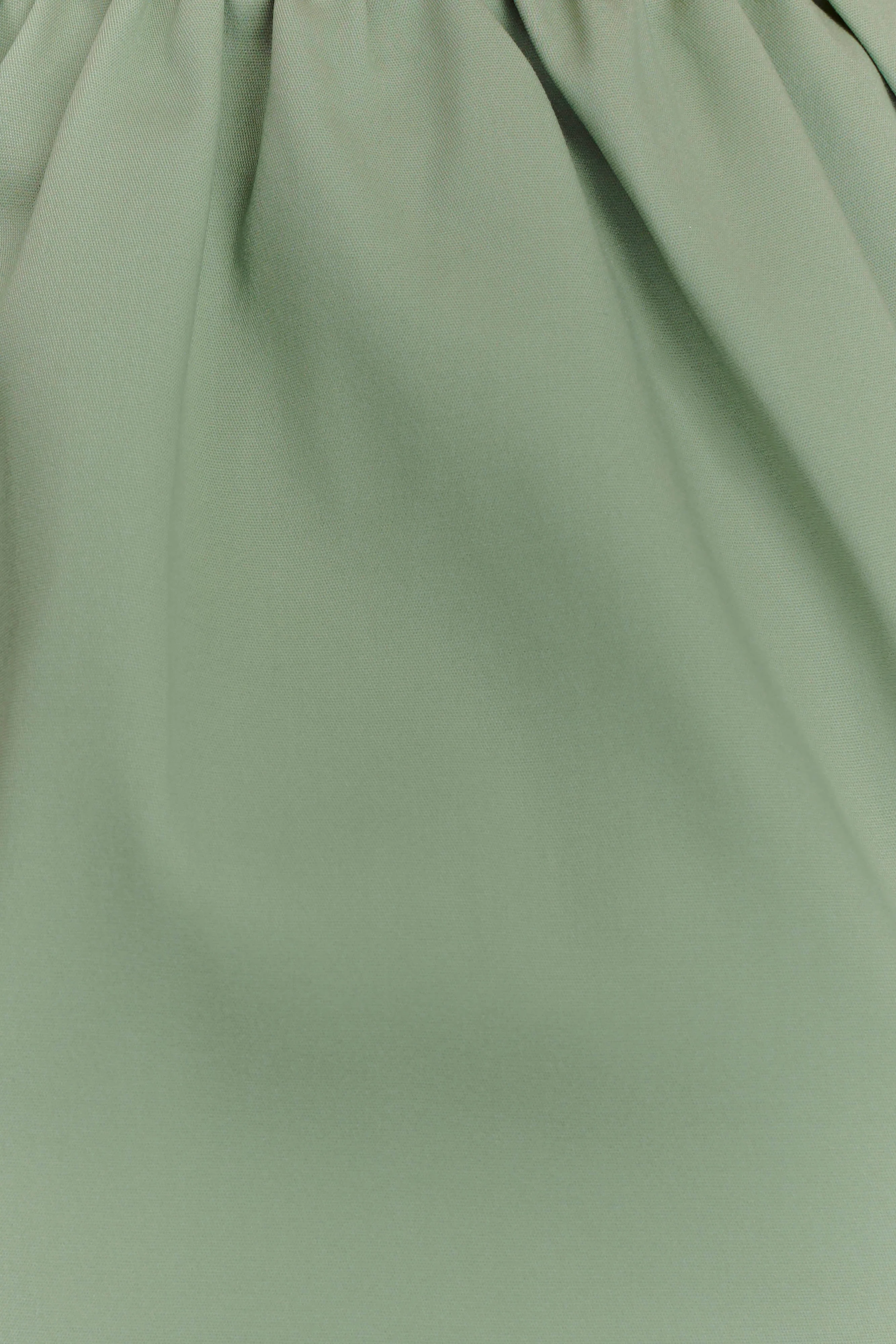 Ariana Pleated Neck Mini Dress - Sage - Image 7