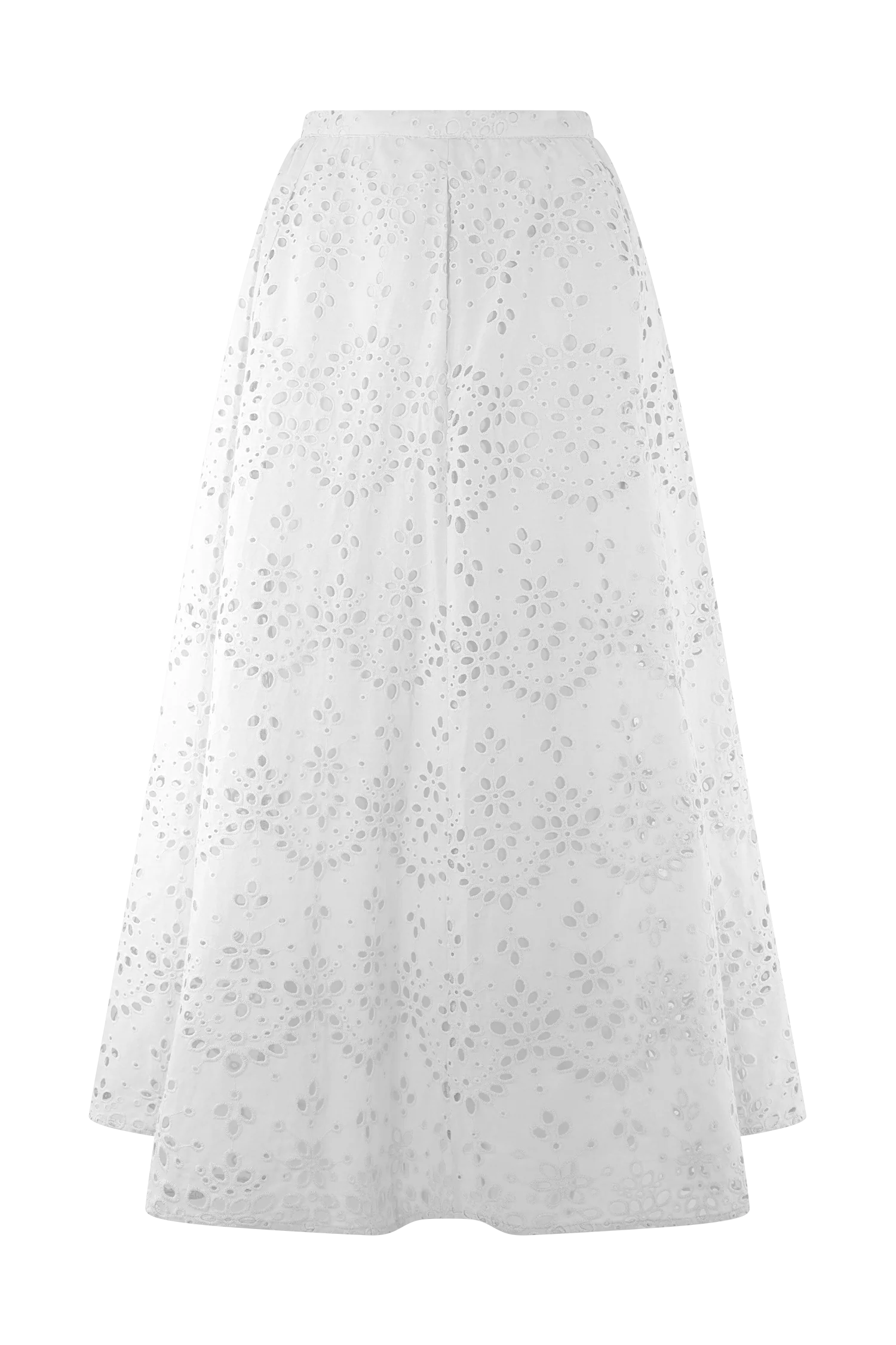 Arla Broderie Midi Skirt - White - Image 6
