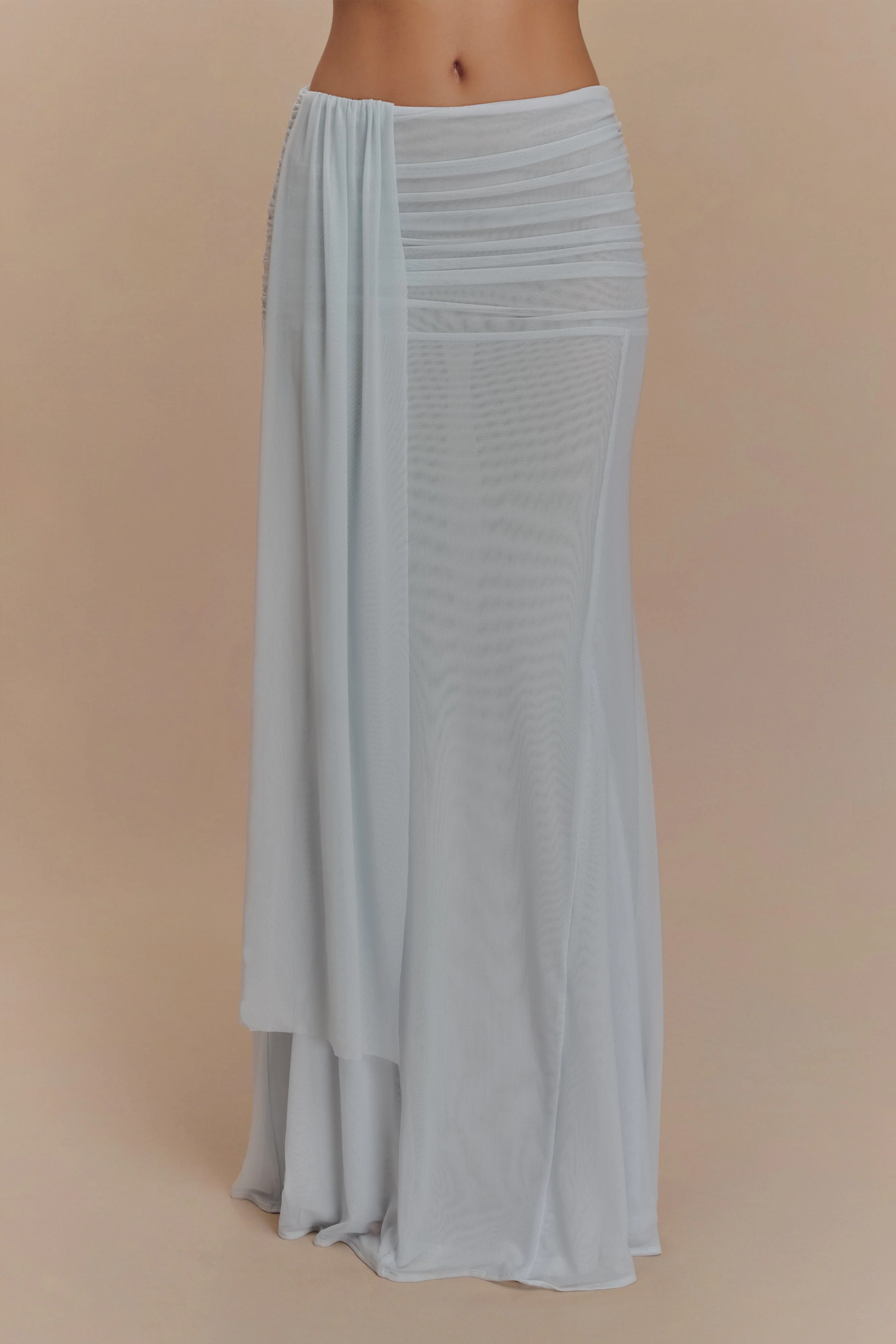 Arna Mesh Maxi Skirt - Pale Blue - Image 5