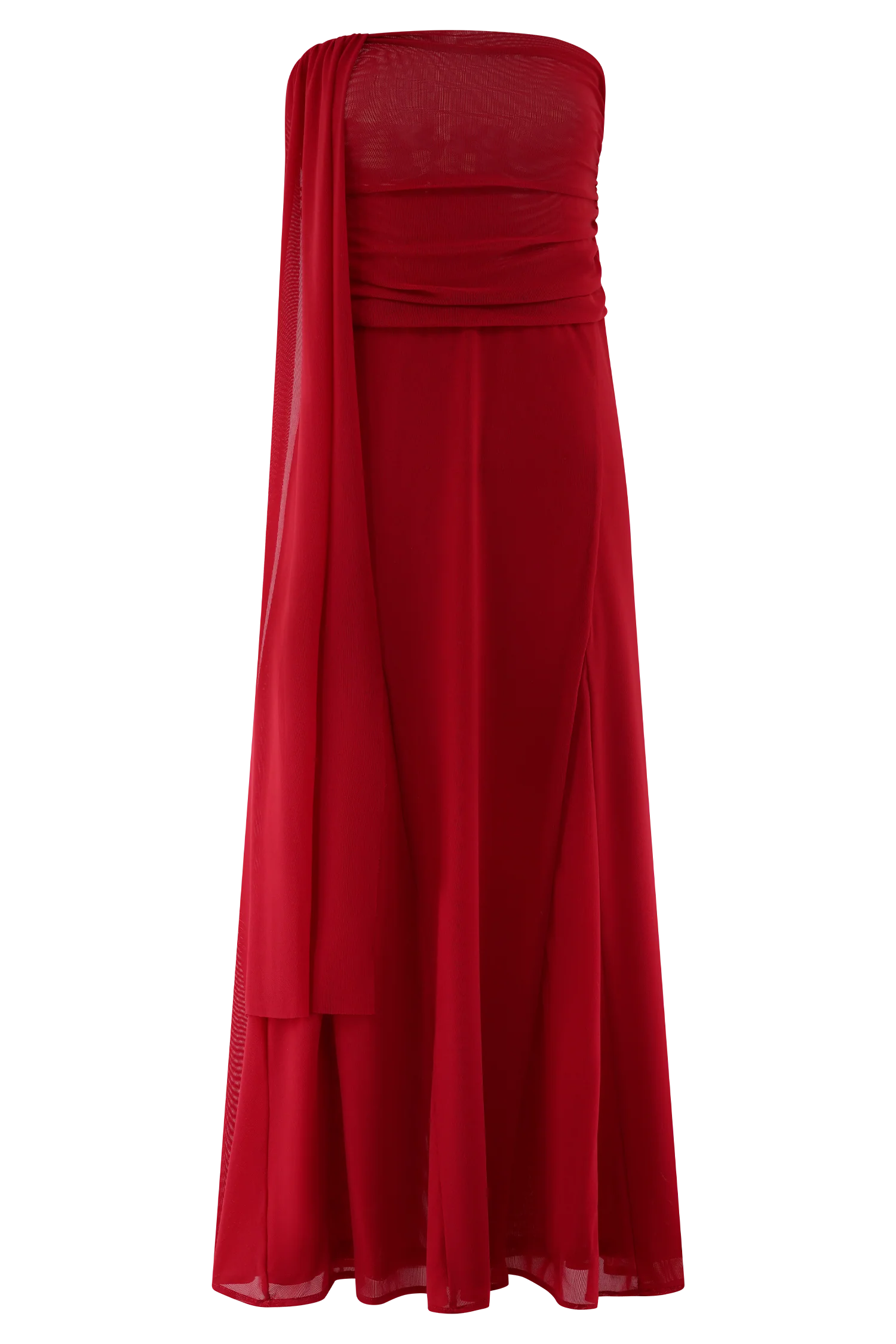 Arna Mesh Maxi Skirt - Ruby - Image 10