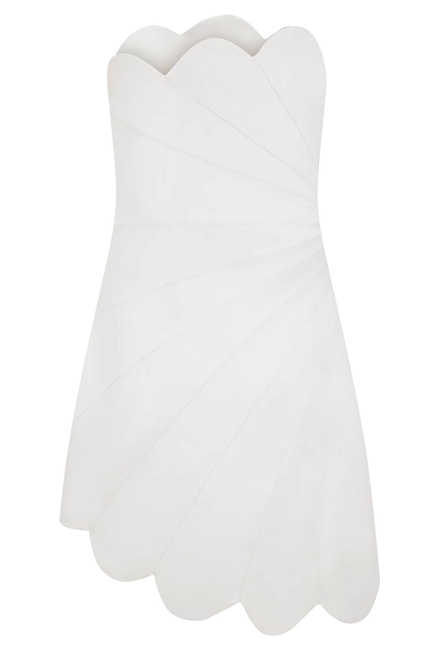 Atenea Satin Mini Dress - White - Image 8