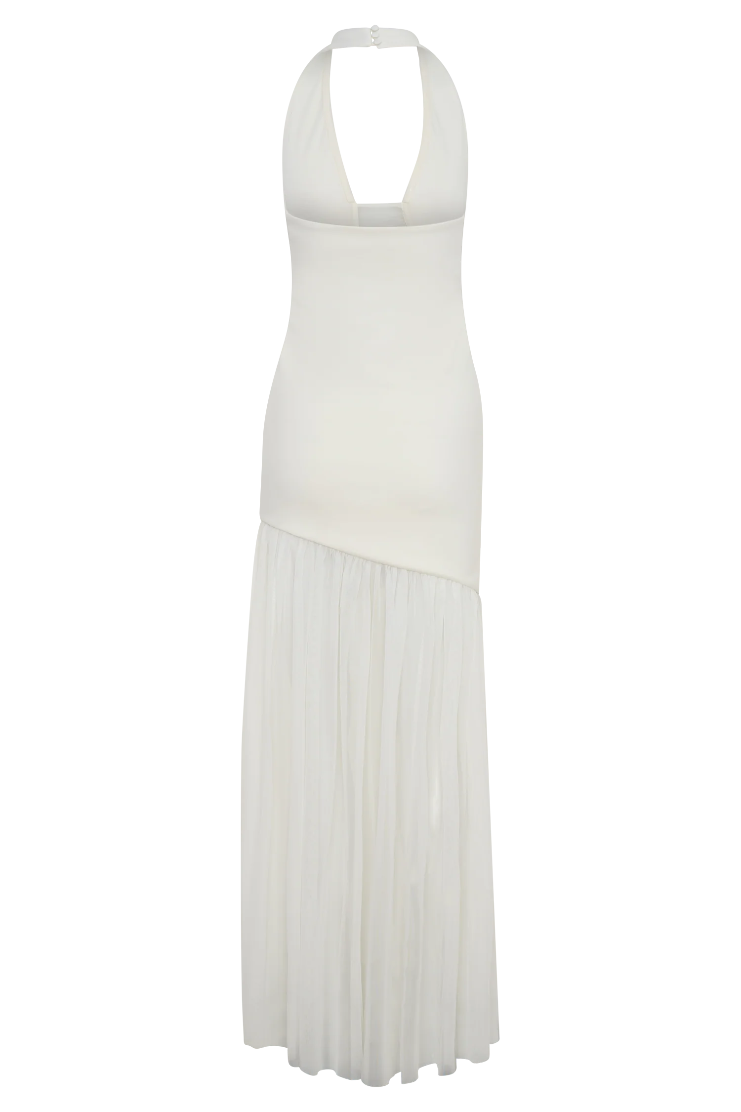Aubree Crepe And Mesh Maxi Dress - Ivory - Image 6