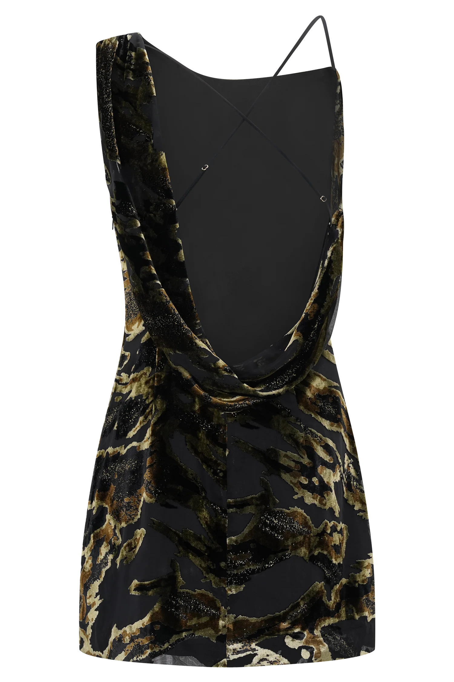 Ayana Cross Back Mini Dress - Velvet Burnout - Image 8