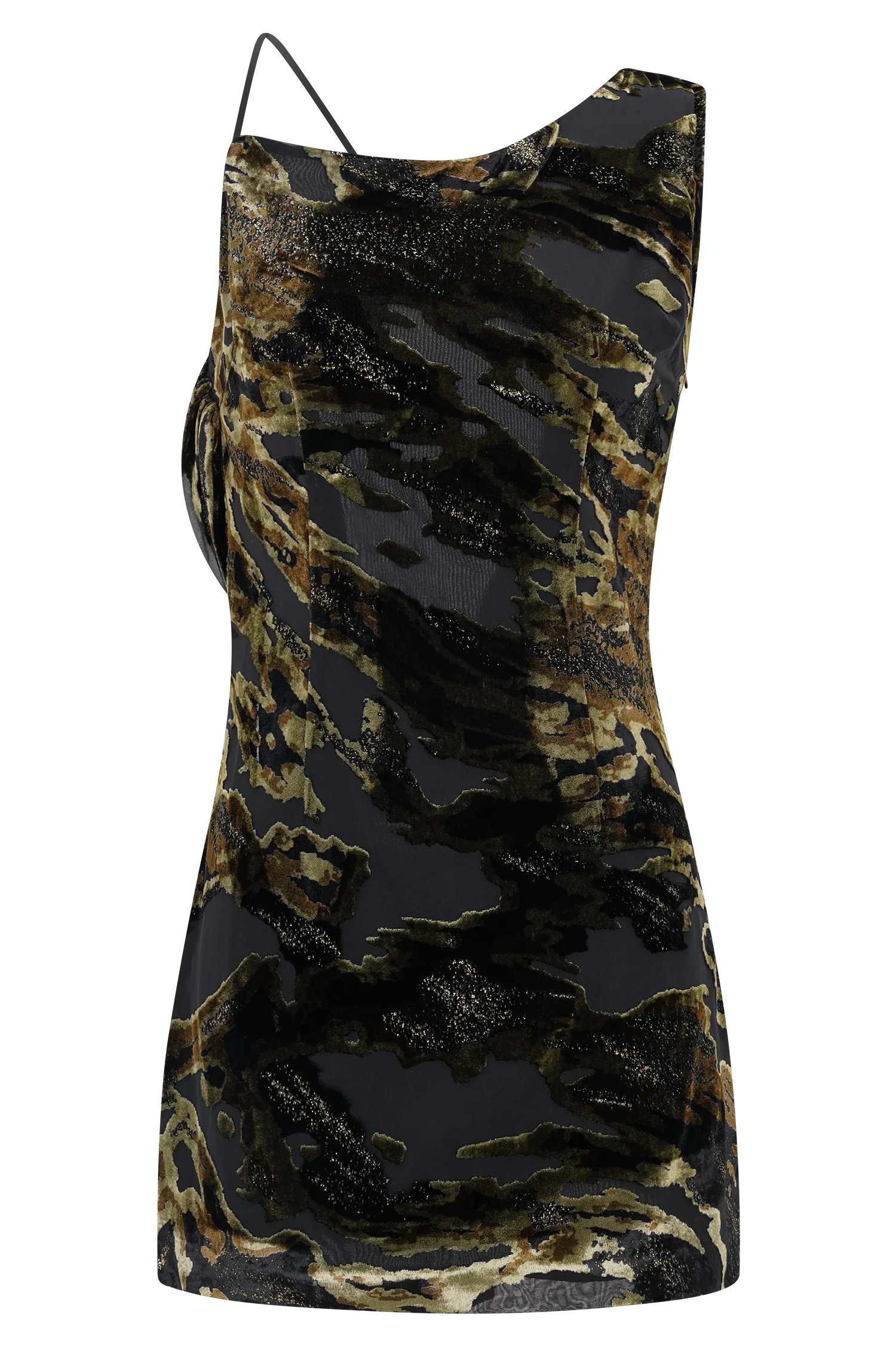 Ayana Cross Back Mini Dress - Velvet Burnout - Image 9