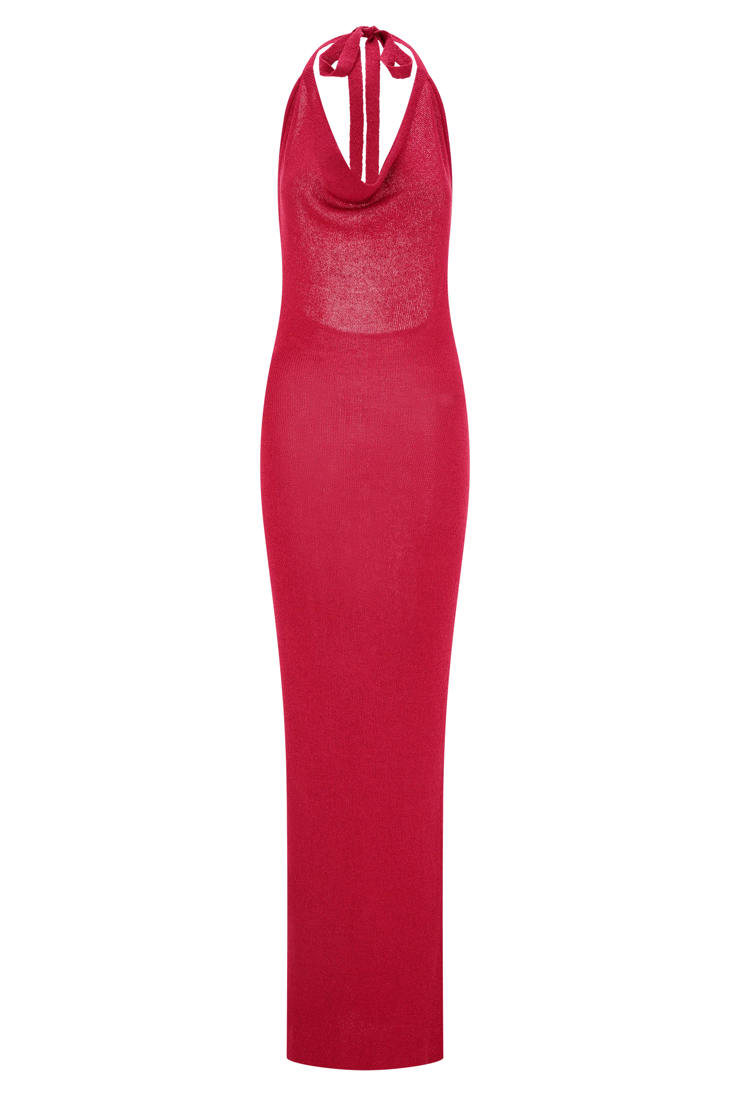 Ayella Cowl Knit Maxi Dress - Raspberry - Image 7