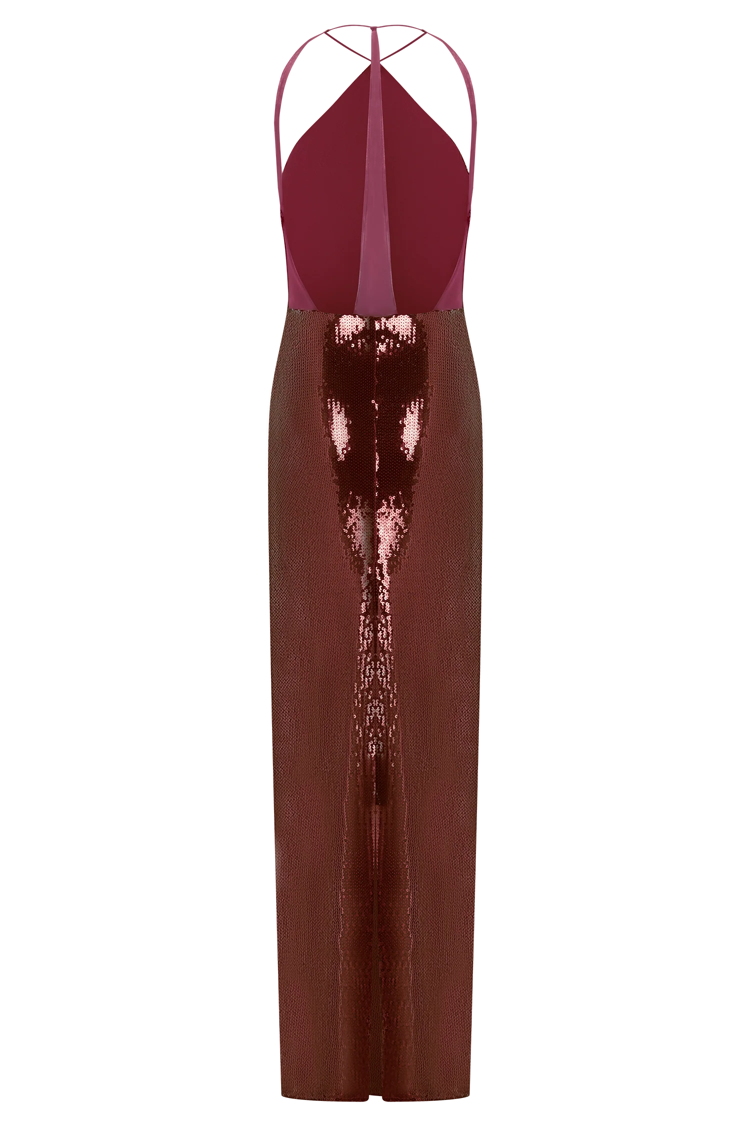 Baldwin Sequin Cut Out Maxi Dress - Mahogany - Image 8