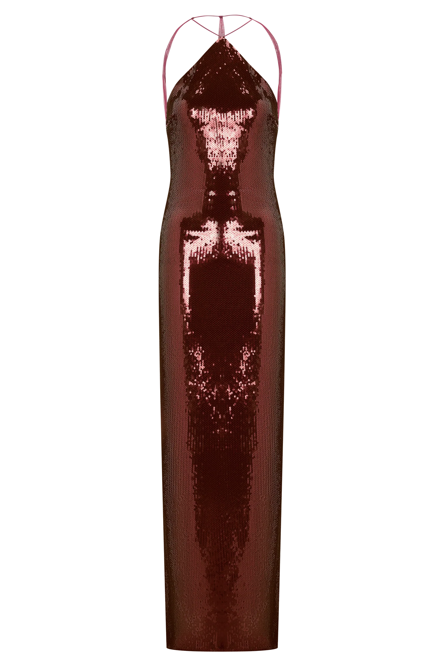 Baldwin Sequin Cut Out Maxi Dress - Mahogany - Image 9