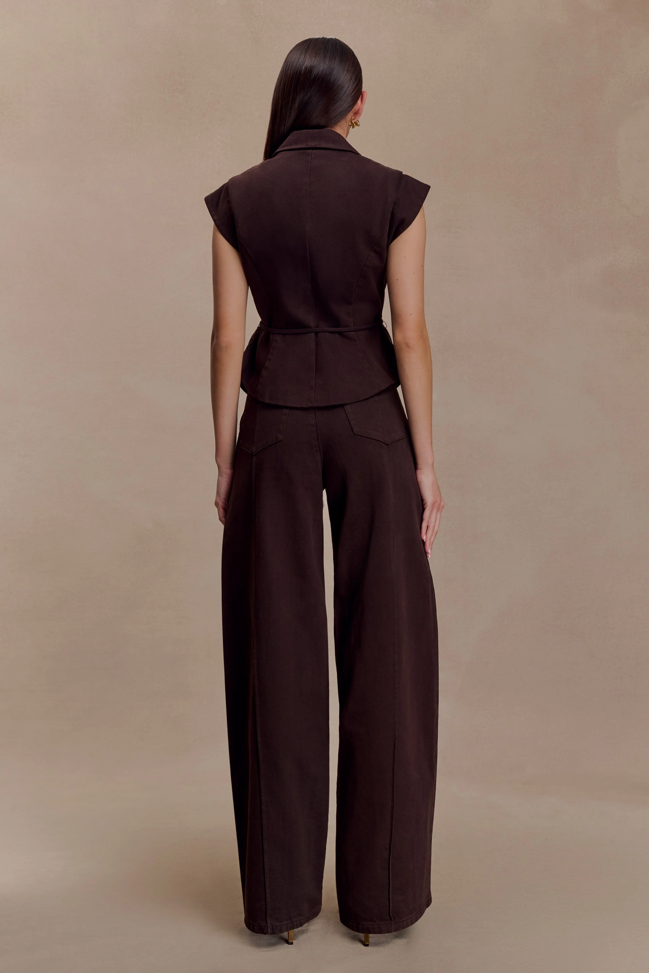Beatrix High Rise Denim Jeans - Chocolate - Image 5
