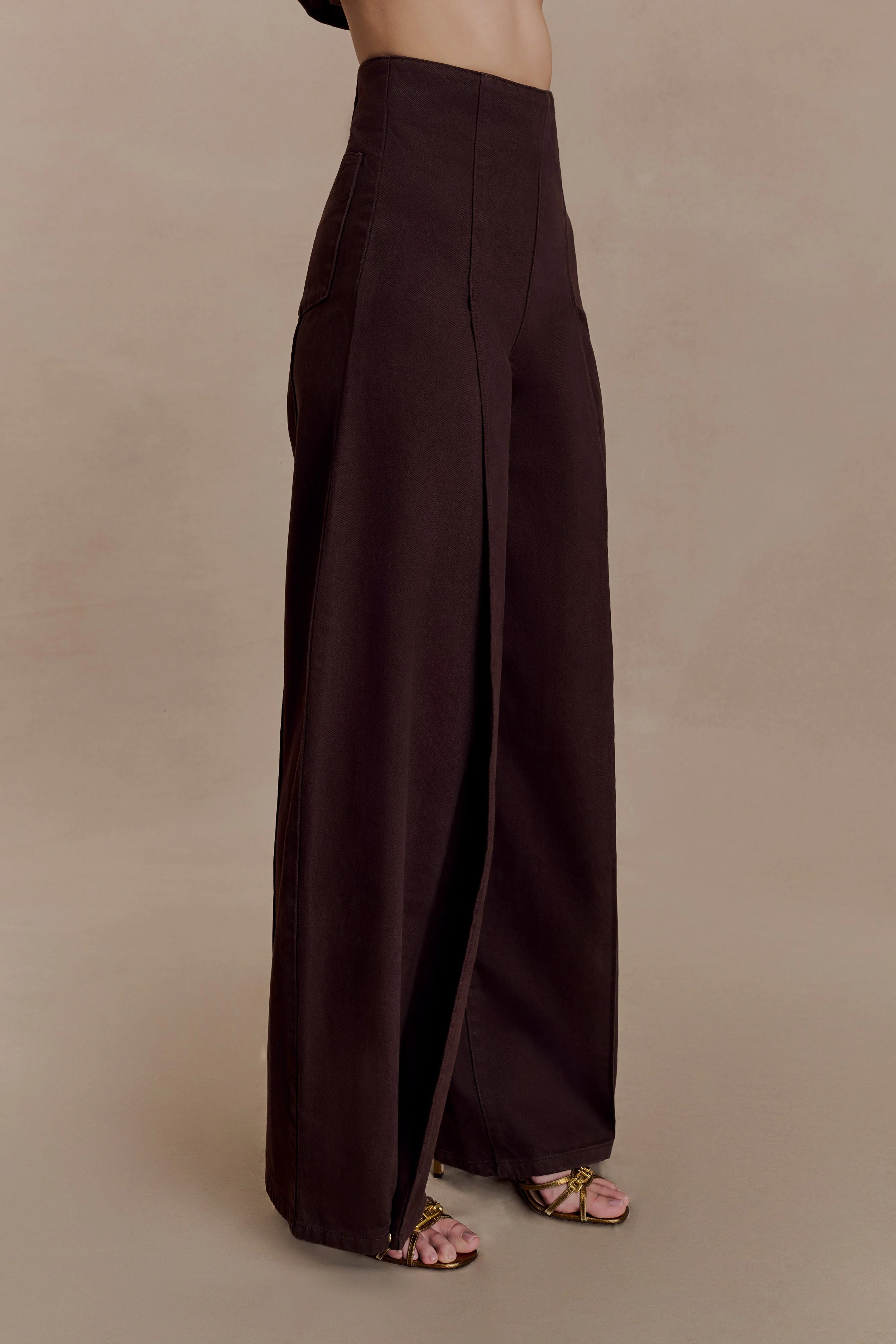 Beatrix High Rise Denim Jeans - Chocolate - Image 6