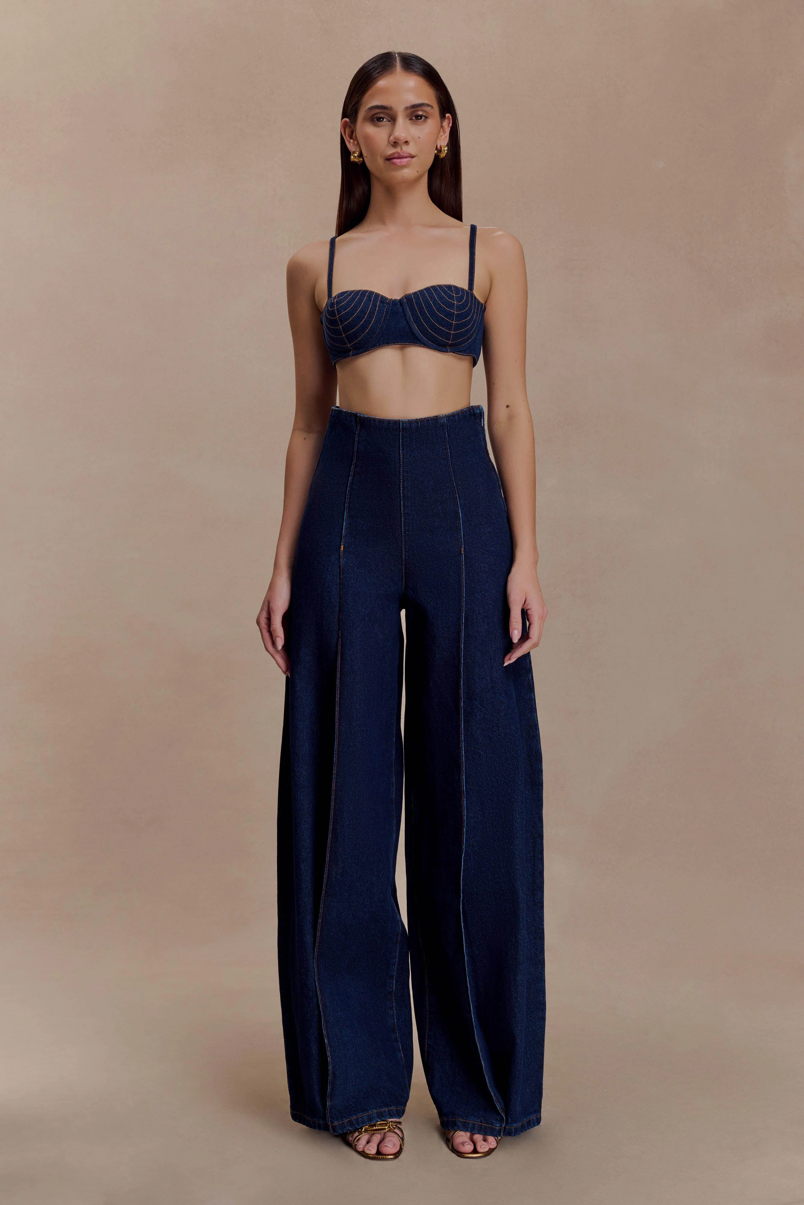 Beatrix High Rise Denim Jeans -  Indigo Blue - Image 3
