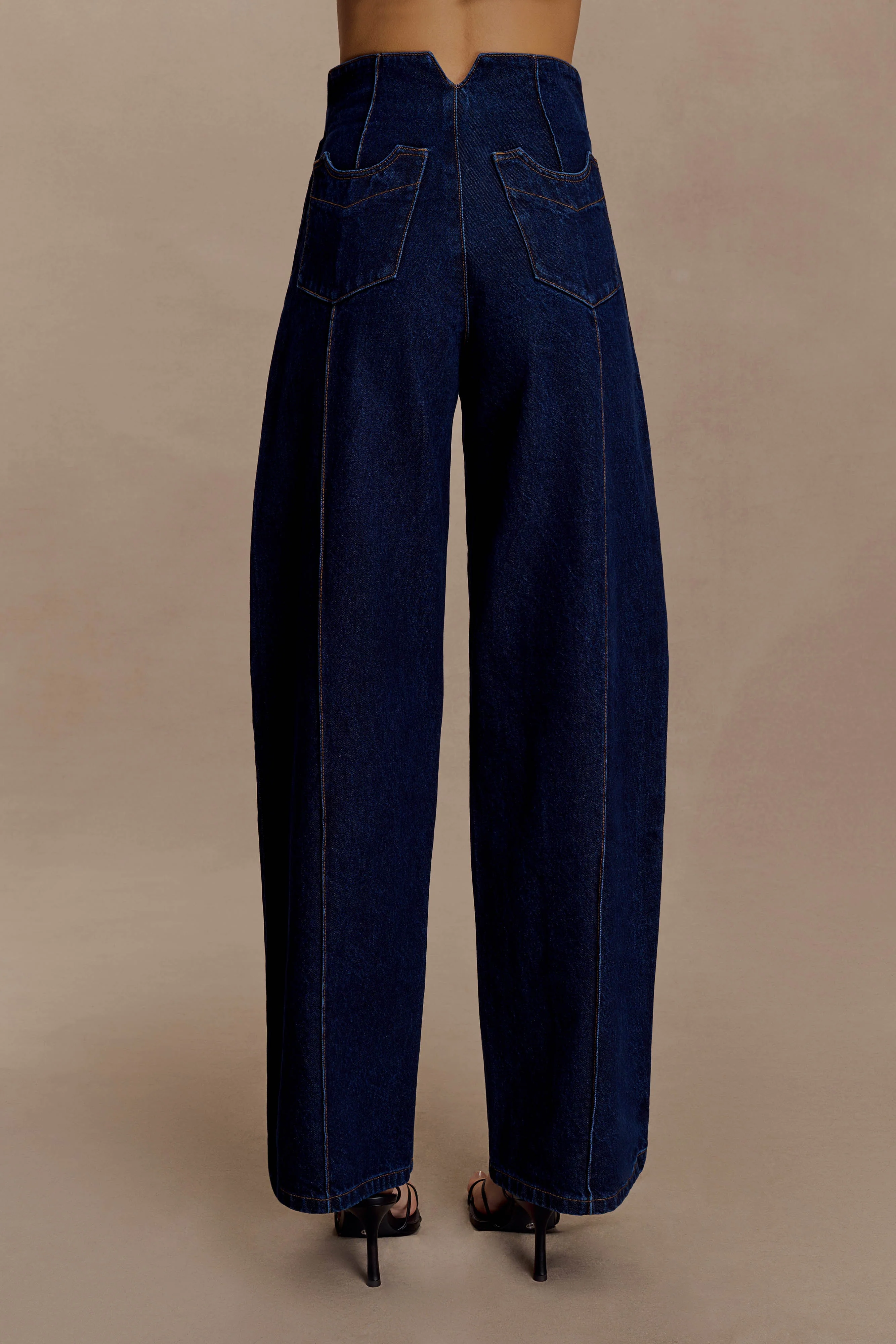 Beatrix High Rise Denim Jeans -  Indigo Blue - Image 7