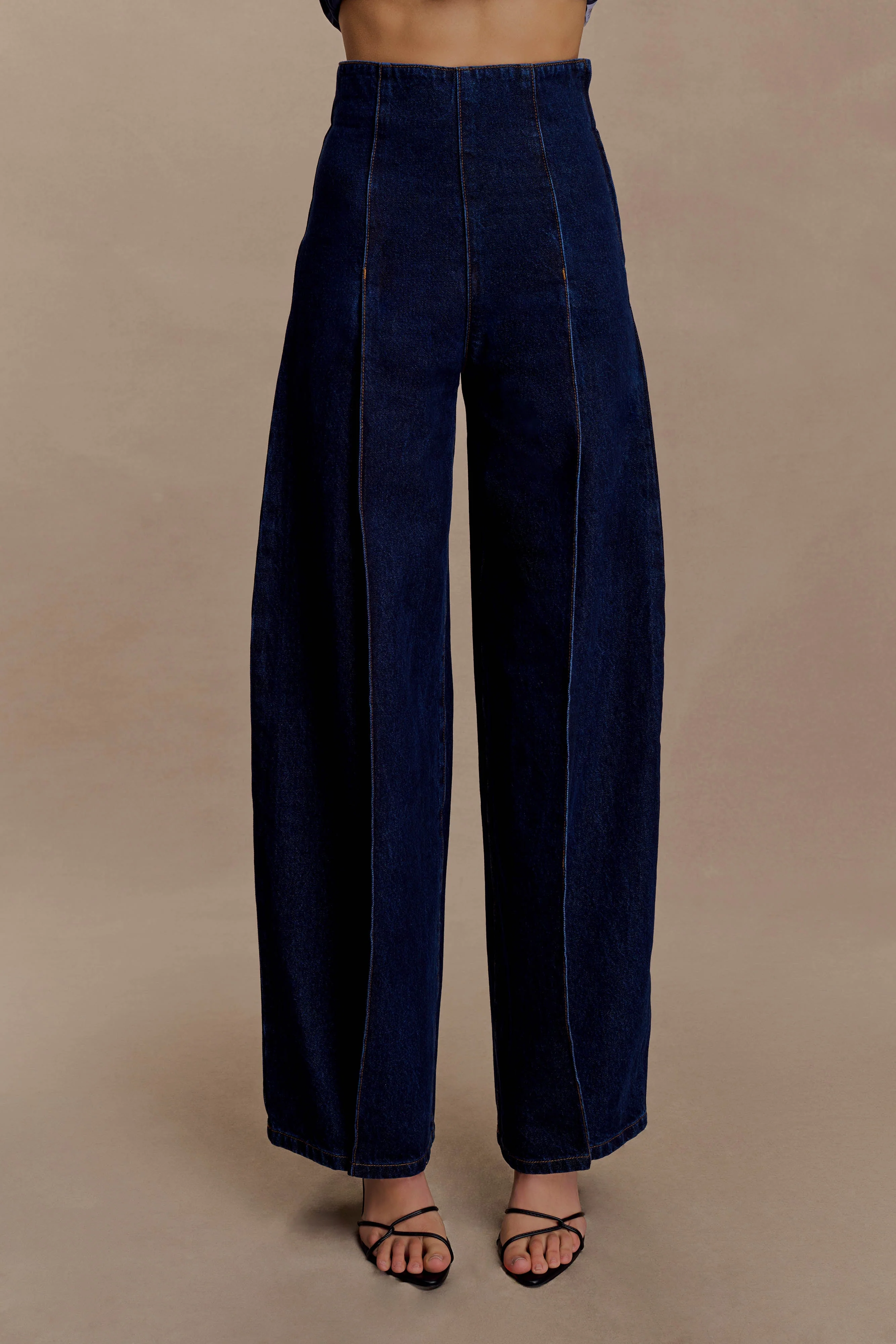 Beatrix High Rise Denim Jeans -  Indigo Blue - Image 8