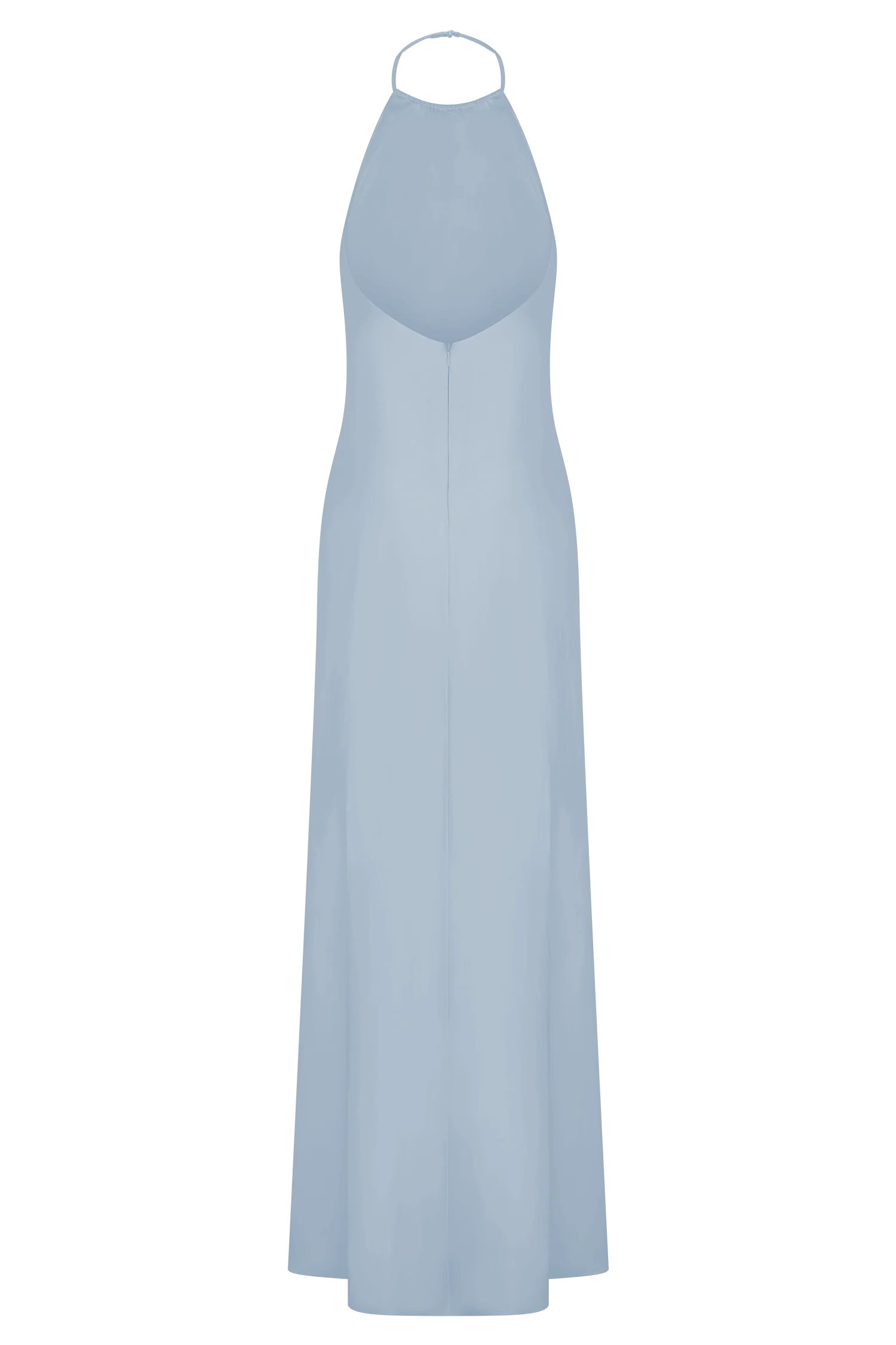 Bella Satin Halter Maxi Dress - Frosted Blue - Image 10