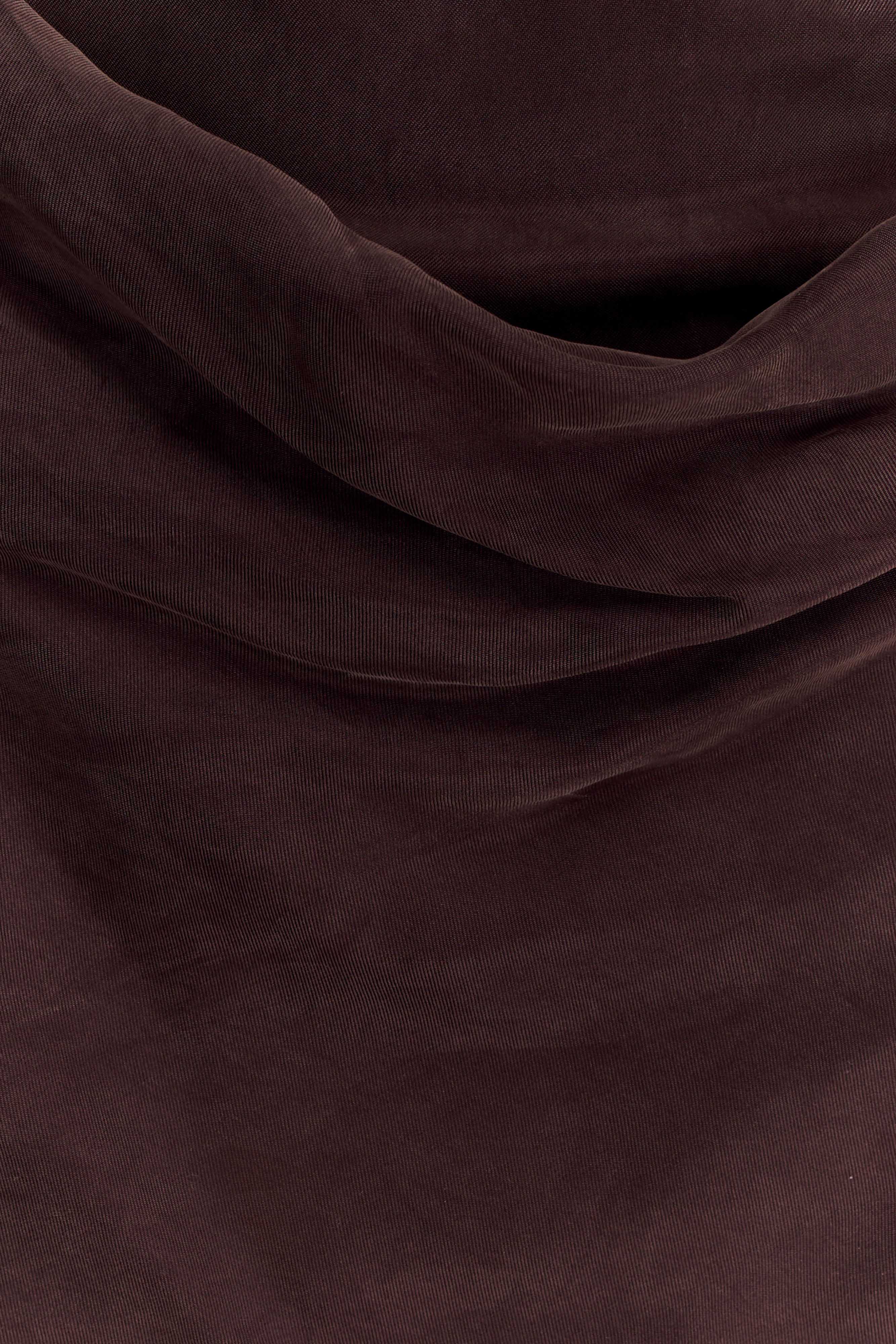 Bexley Draped Mini Dress - Dark Chocolate - Image 4