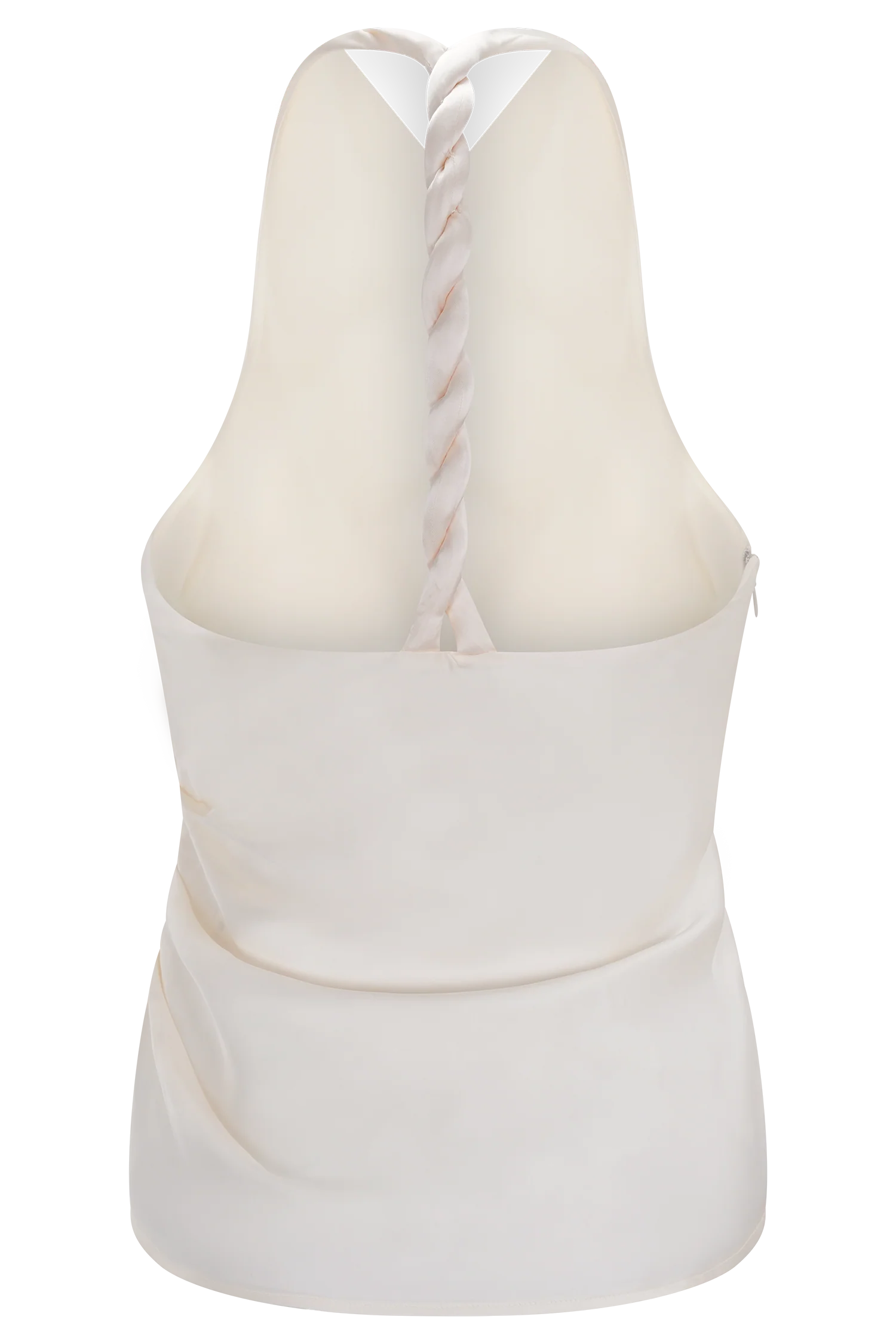 Bianca Satin Halter Top - Ivory - Image 8