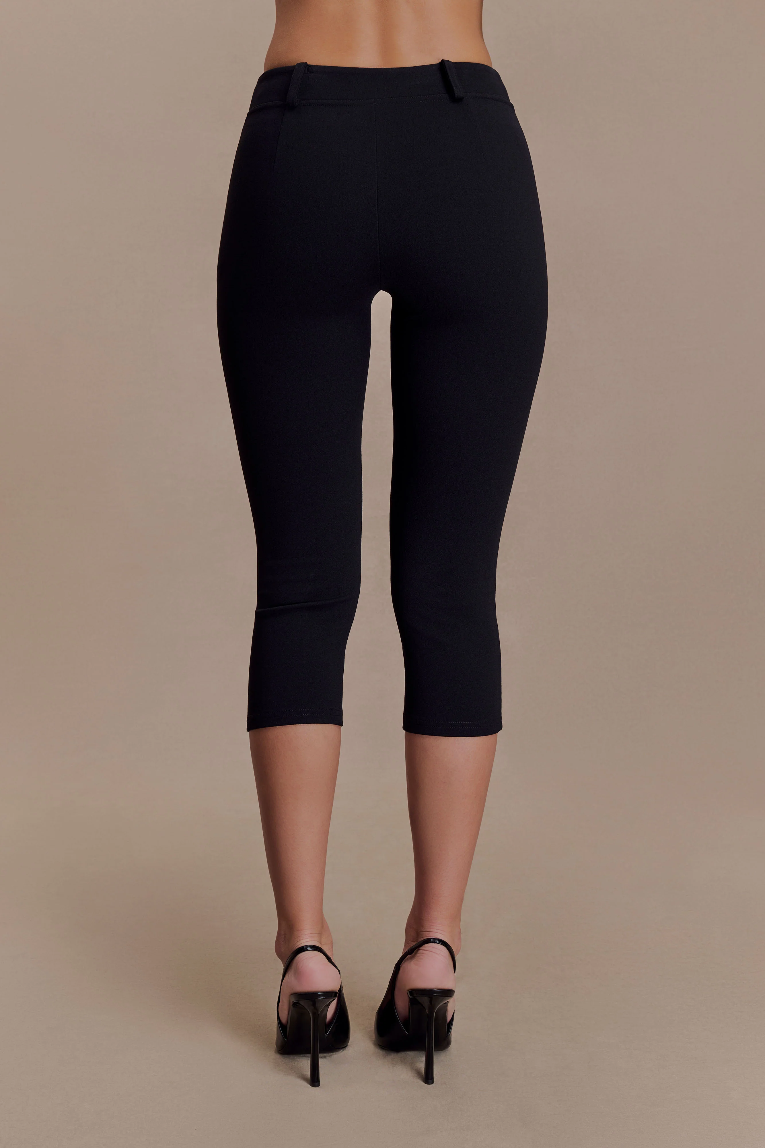 Blanca Stretch Crepe Capri Pants - Black - Image 5