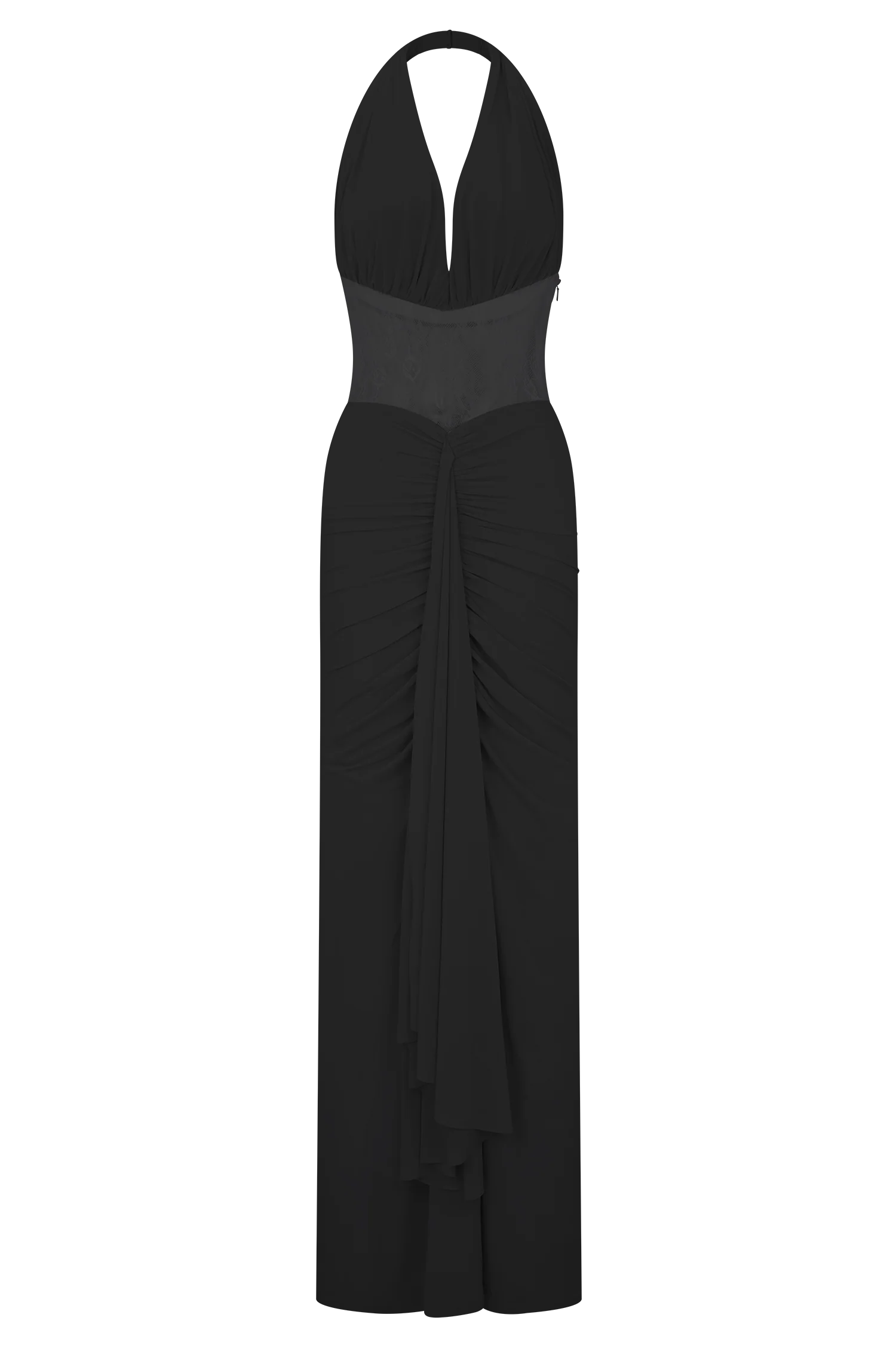 Bonnie Slinky And Lace Maxi Dress - Black - Image 7