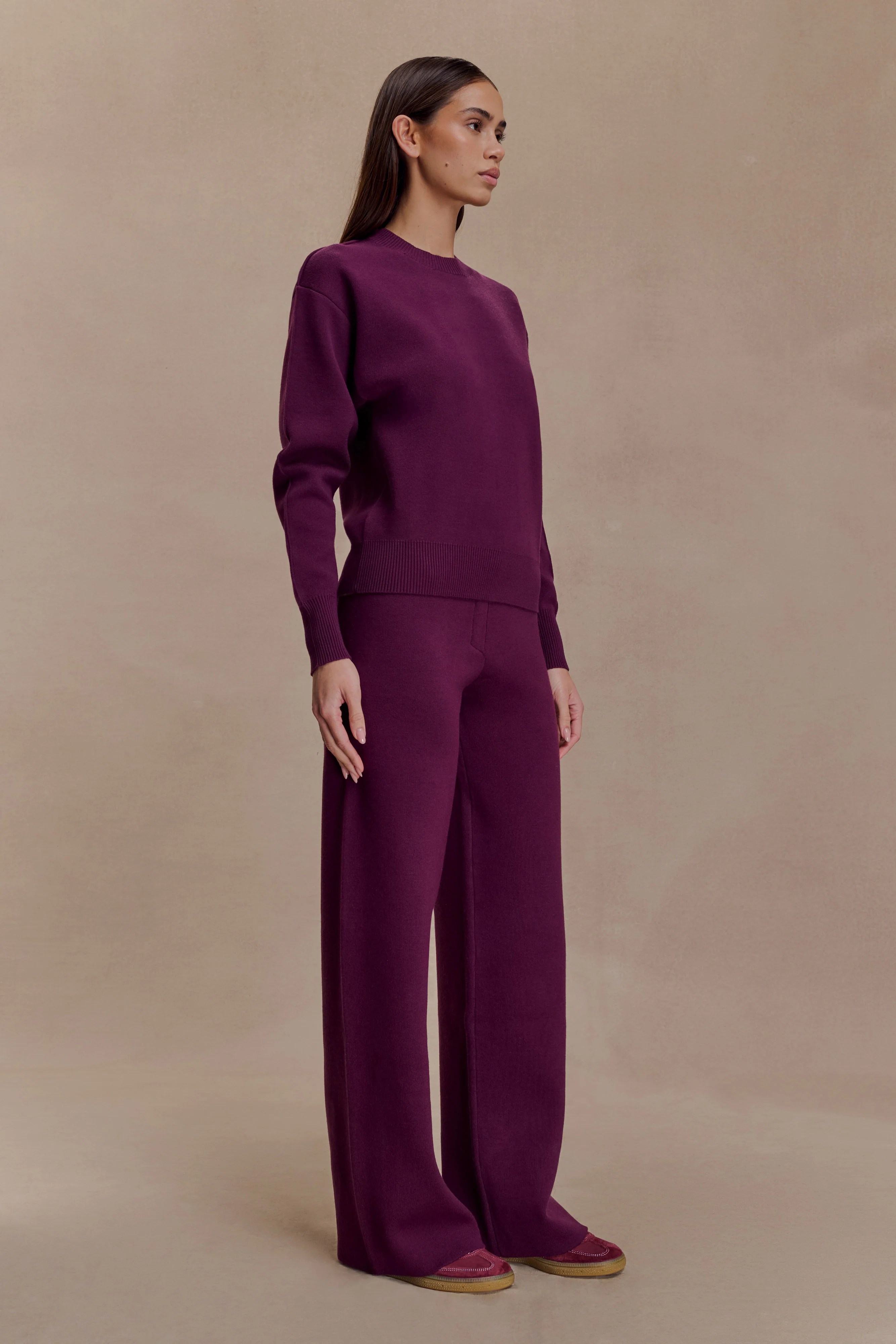Braxton Cozy Knit Jumper - Plum - Image 4
