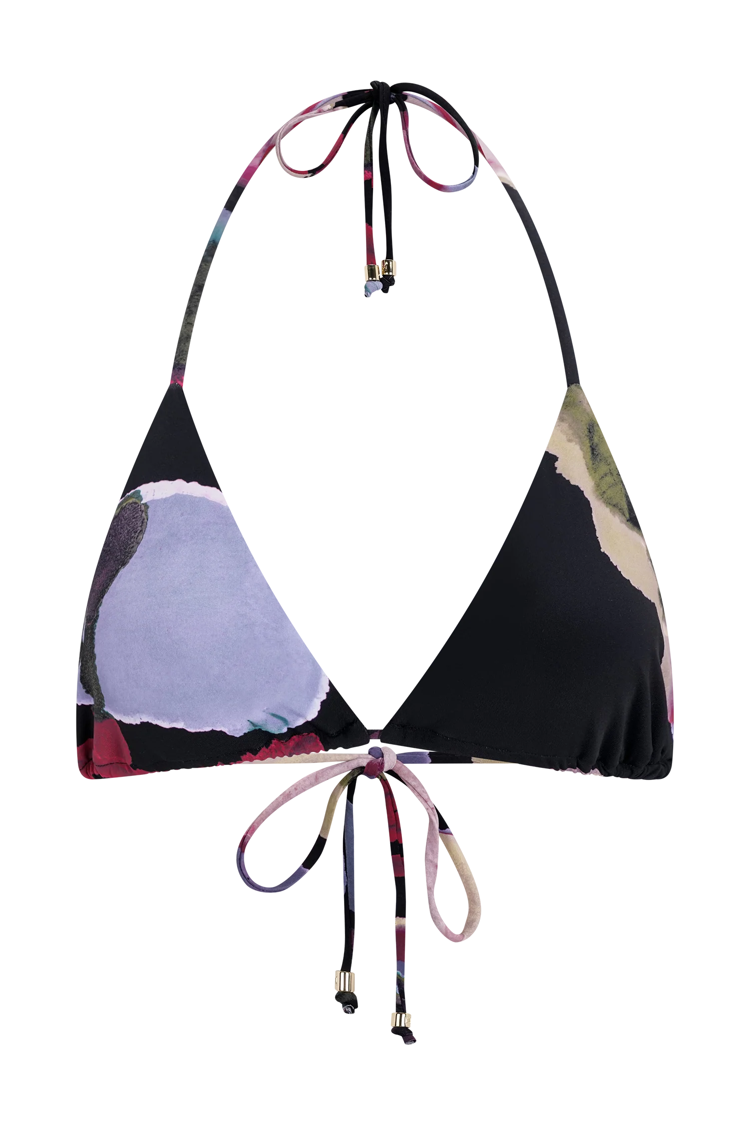 Brianna Triangle Bikini Top - Multi Fluid Reverie Print - Image 9