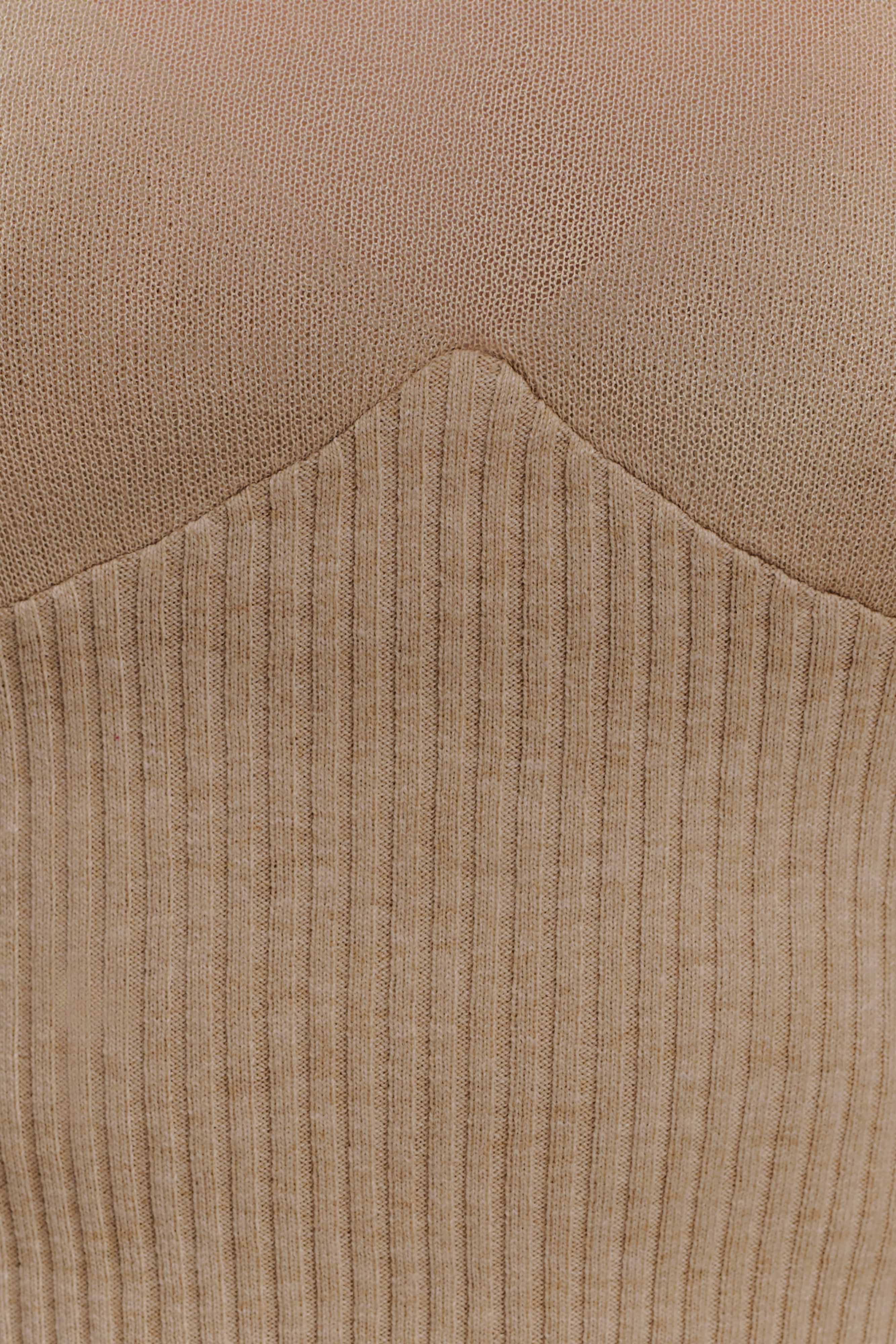 Brionee Silk Blend Knit Top - Sand - Image 9