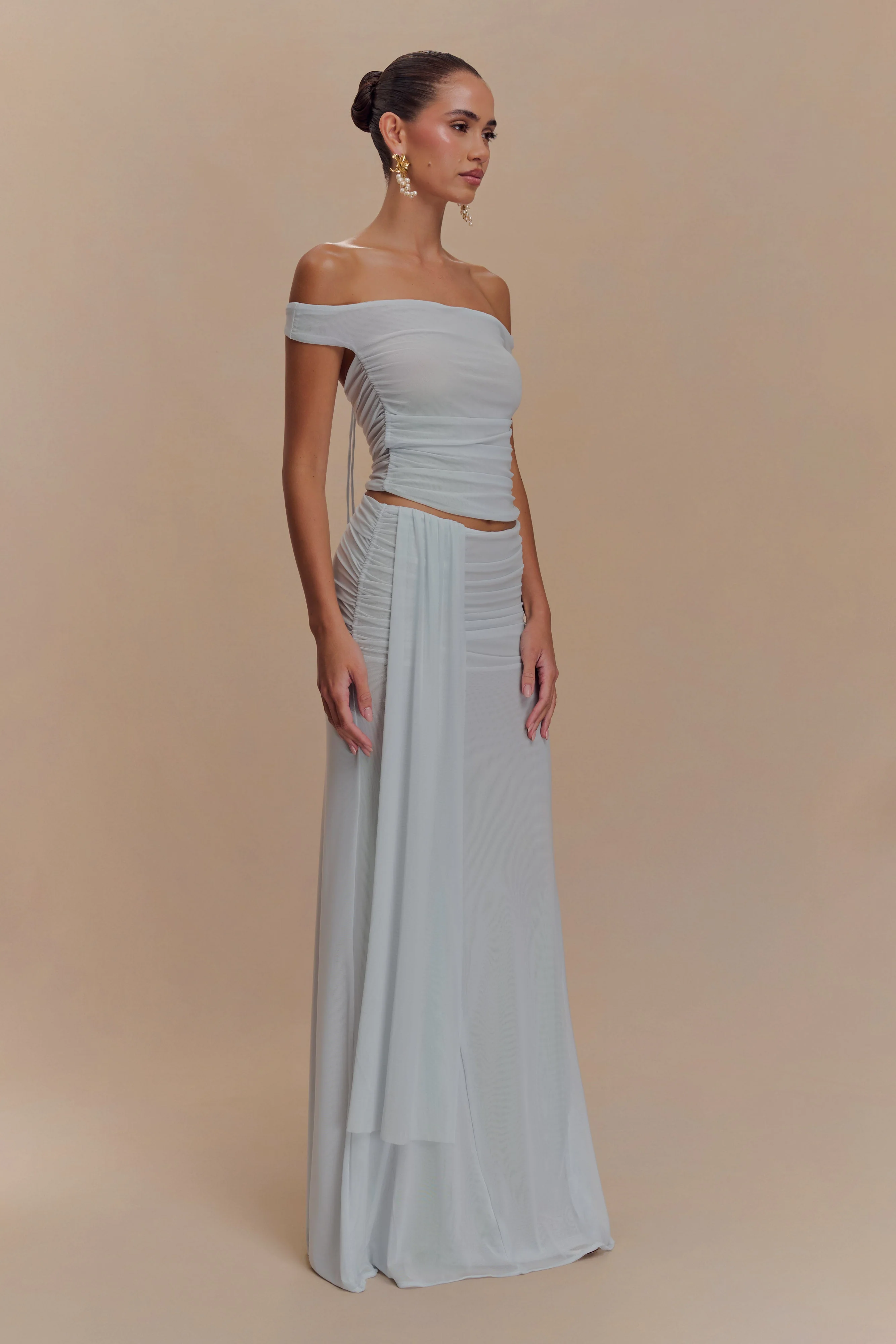 Brooklyn Mesh Crop Top - Pale Blue - Image 6