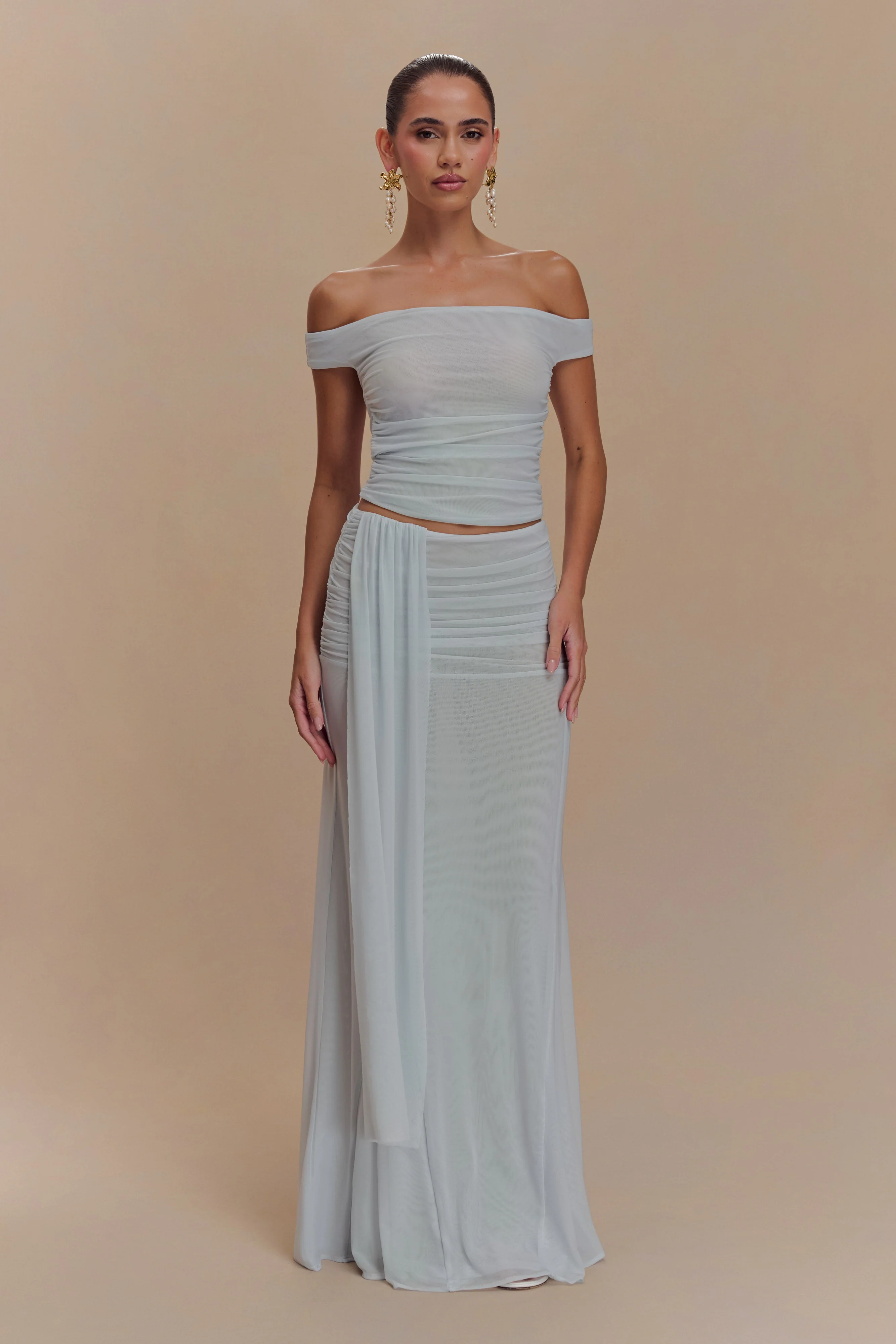 Brooklyn Mesh Crop Top - Pale Blue - Image 8