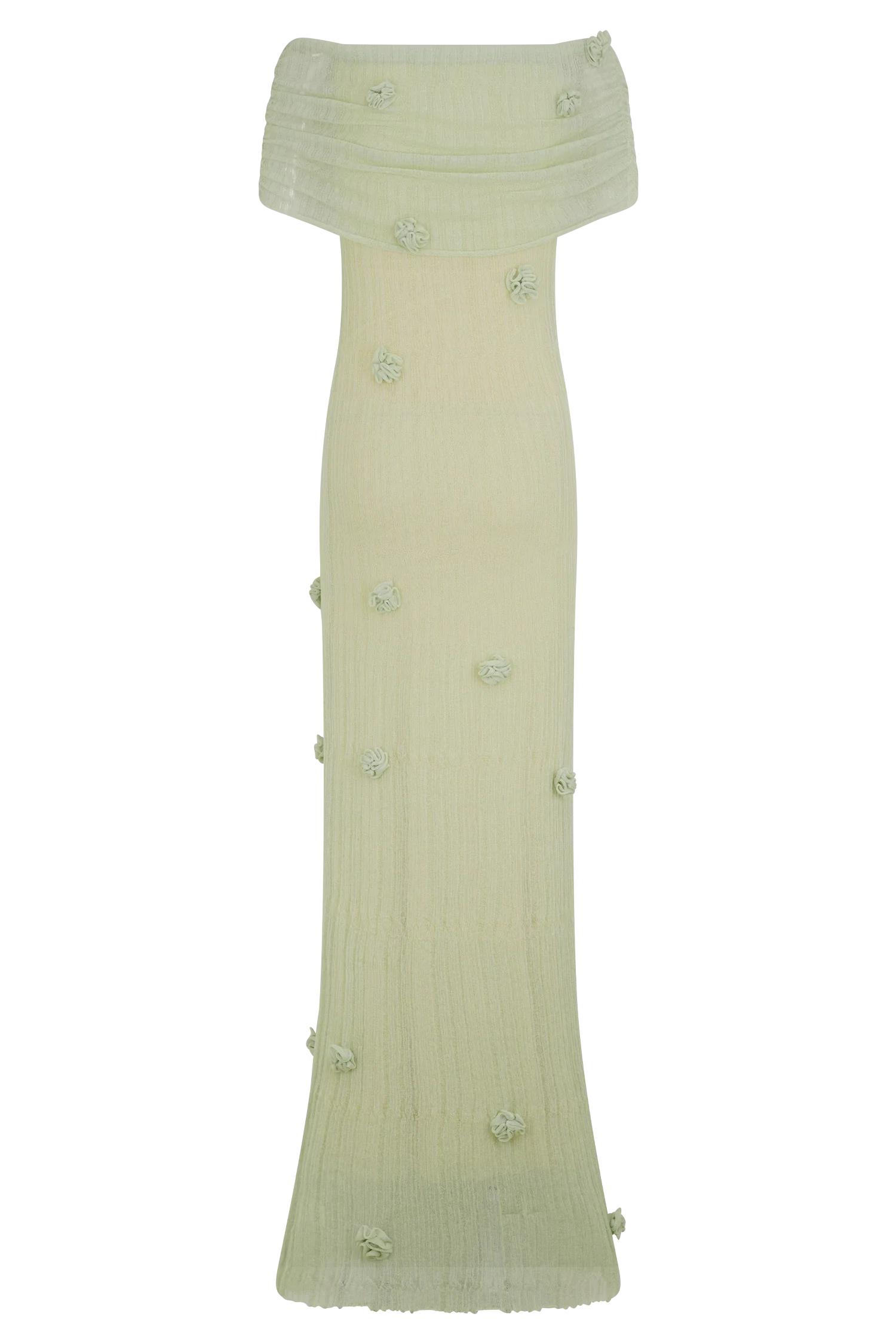 Brynn Orchid Knit Maxi Dress - Pastel Green - Image 6
