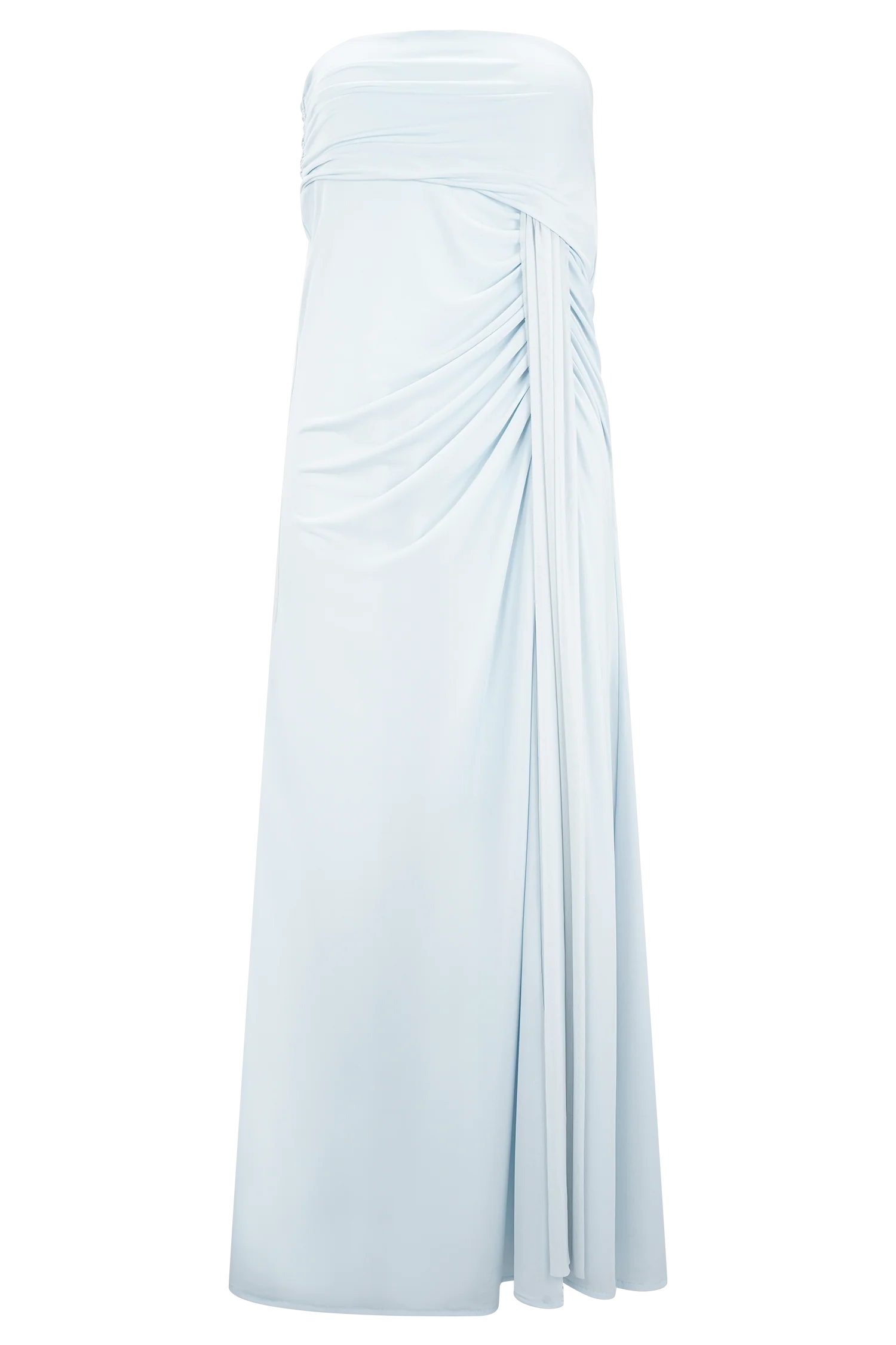 Calandra Slinky Maxi Skirt - Pale Blue - Image 7
