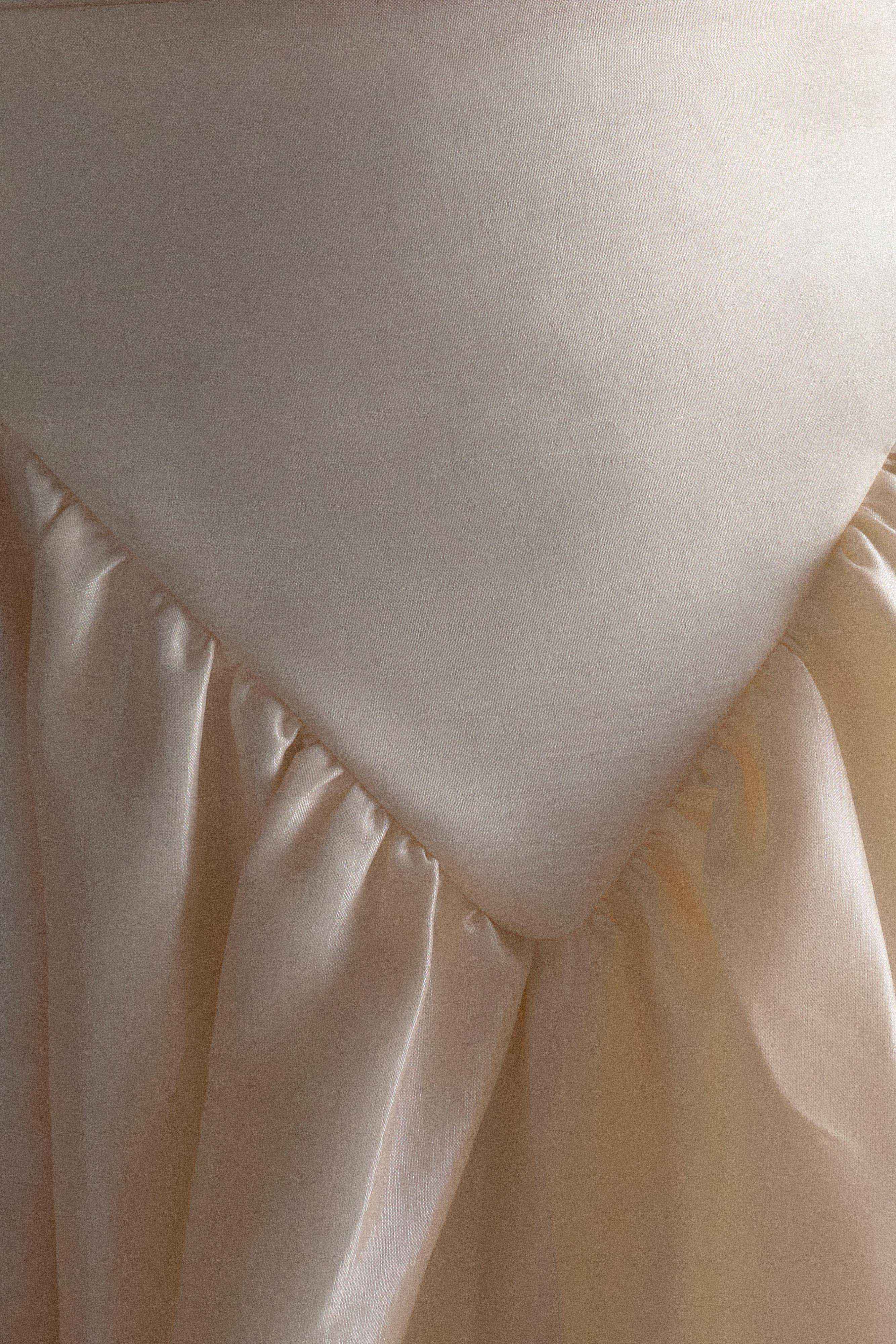 Carla Ruched Gown - Cream Ivory - Image 5