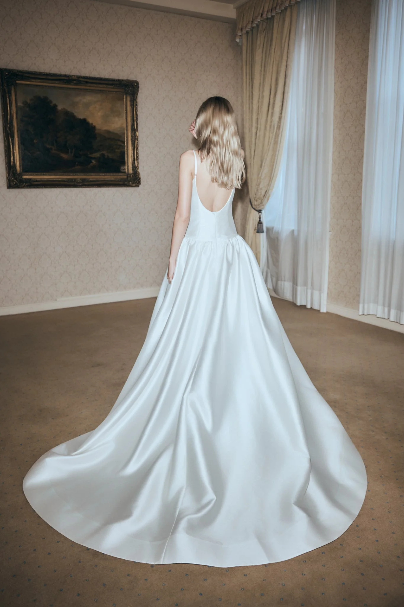 Carol Taffeta Maxi Gown - Ivory - Image 2