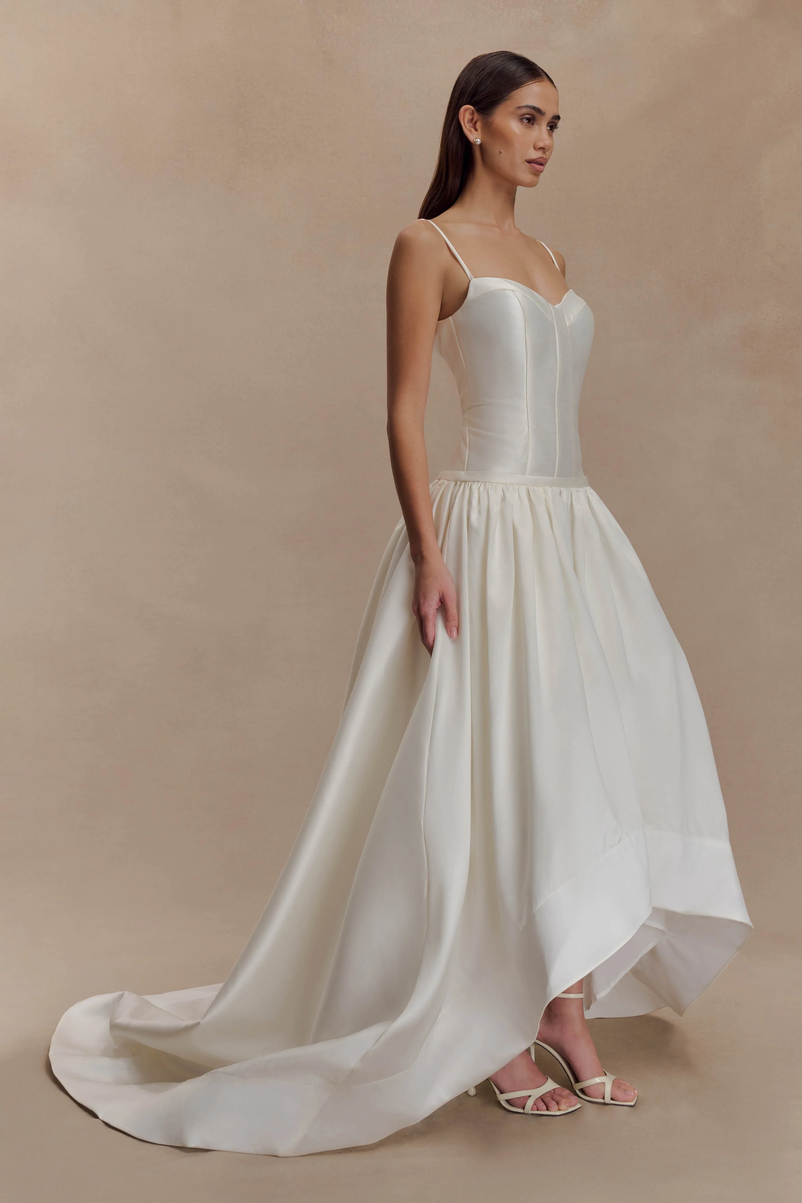 Carol Taffeta Maxi Gown - Ivory - Image 4