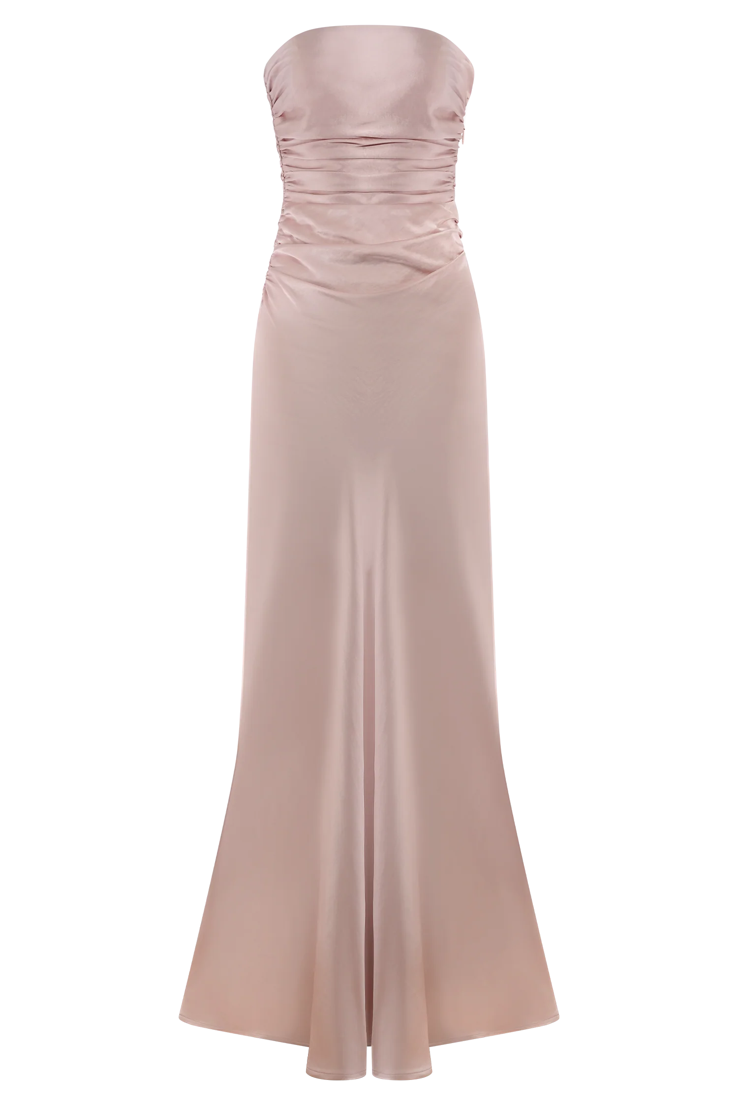 Cedar Strapless Satin Maxi Dress - Soft Pink - Image 14