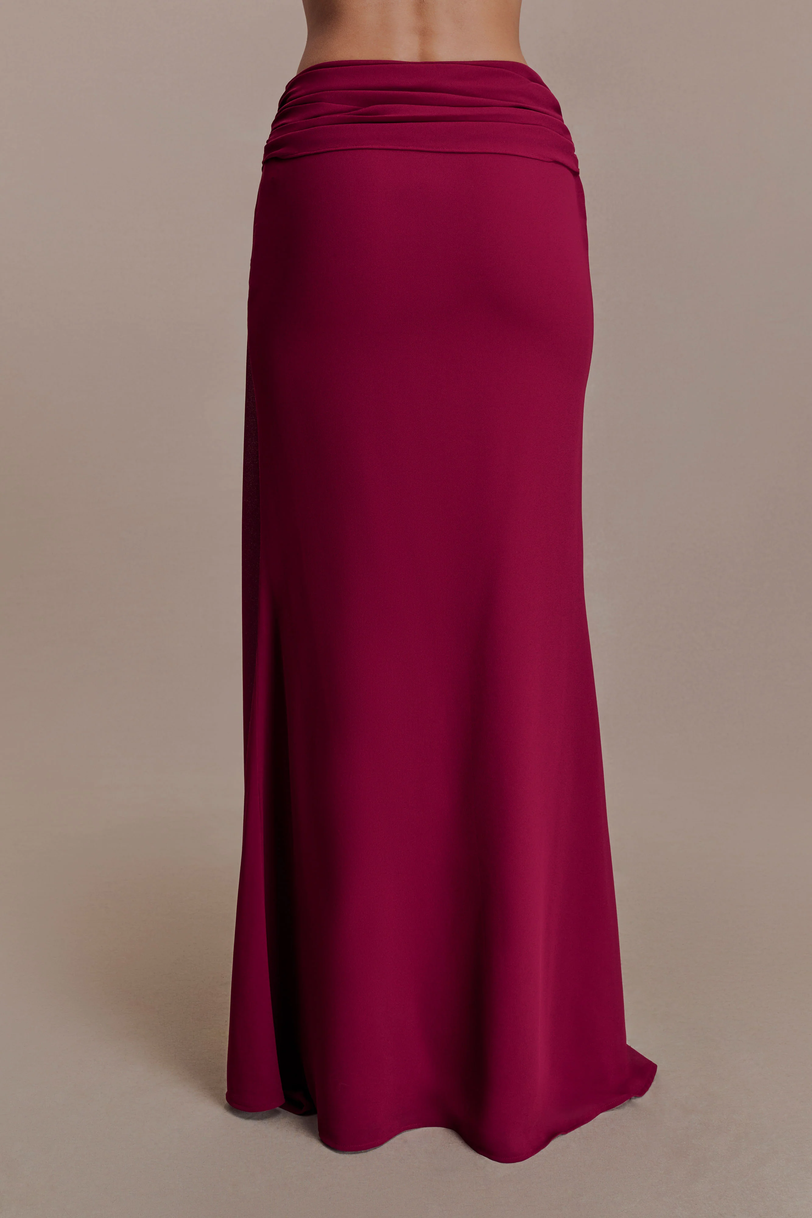 Celina Chiffon Overlay Maxi Skirt - Cherry Red - Image 8