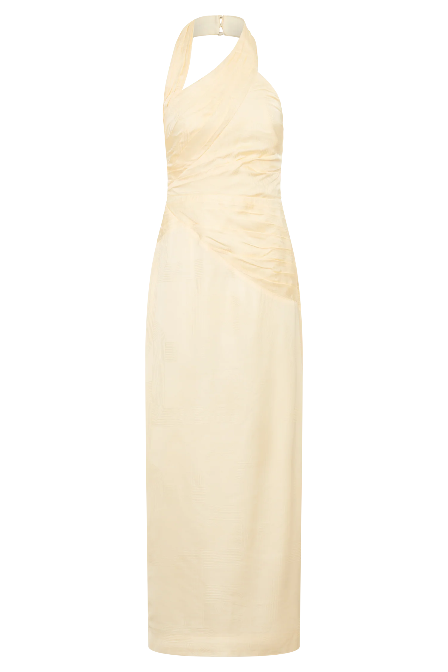 Chiara Halter Satin Maxi Dress - Buttermilk - Image 9
