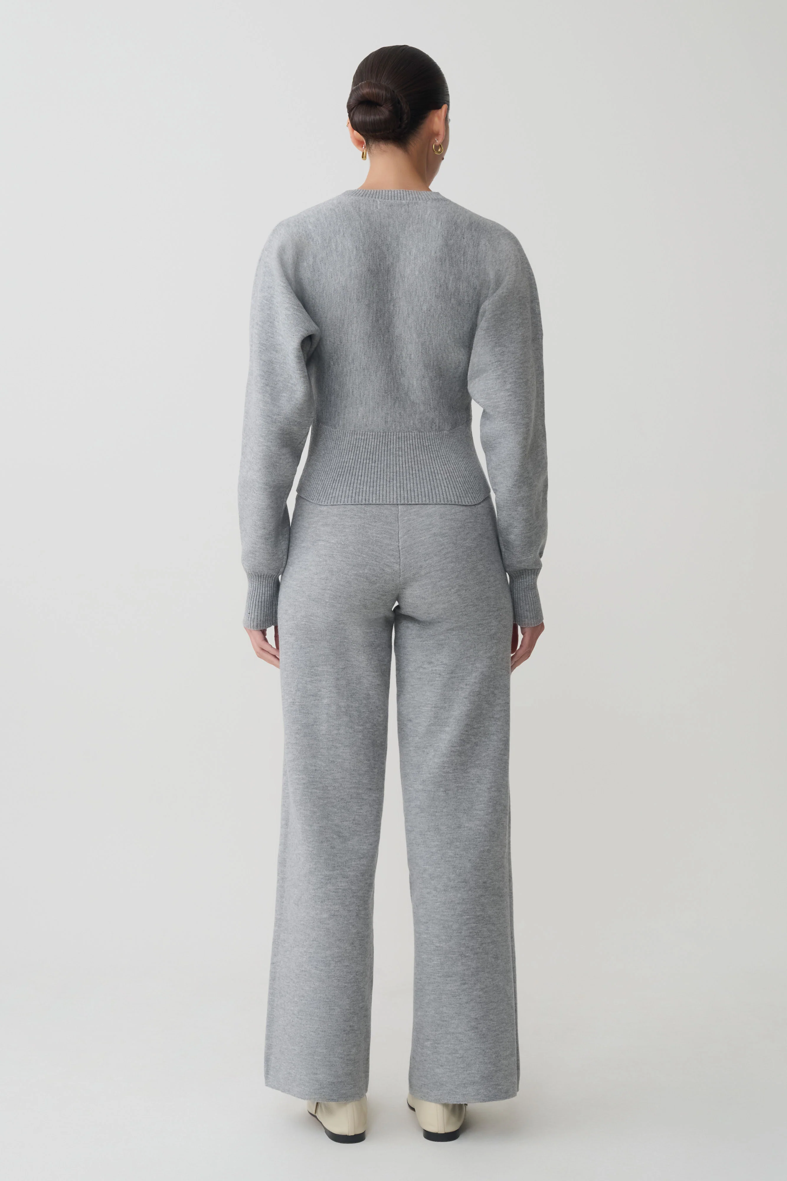 Ciaralee Cinched Waist Jumper- Grey Marle - Image 5